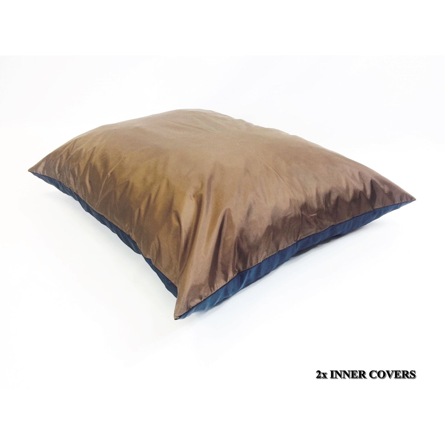 2 Quantity of 47"x29" Large Size Top Brown Full Waterproof Bottom Blue Breathable Water Resistant Flat Dog Bed Liner - Internal Cover Case
