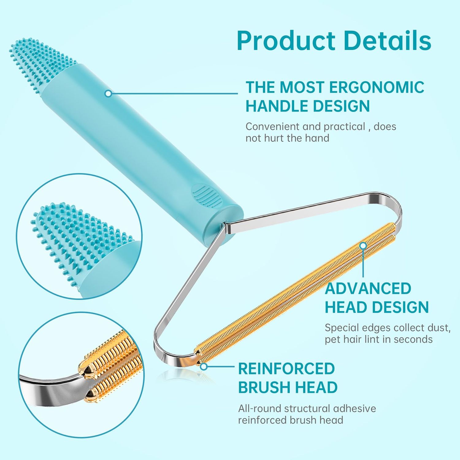 Pet Hair Removal Tool,Carpet Rake,Pet Hair Remover,Lint Remover,Pet Hair Removal Soft Rubber Sheet,Pet Hair Remover for Couch,Lint Shaver,Dog Hair Remover and Cat Hair Remover(3Pcs)