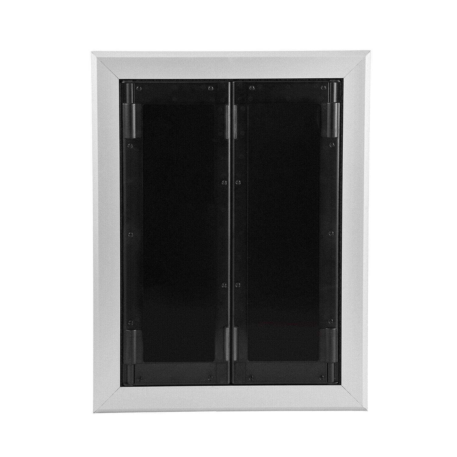 Extra Large Dog Door Aluminum Pet Door Double Panels Automatic Close 16''x21''