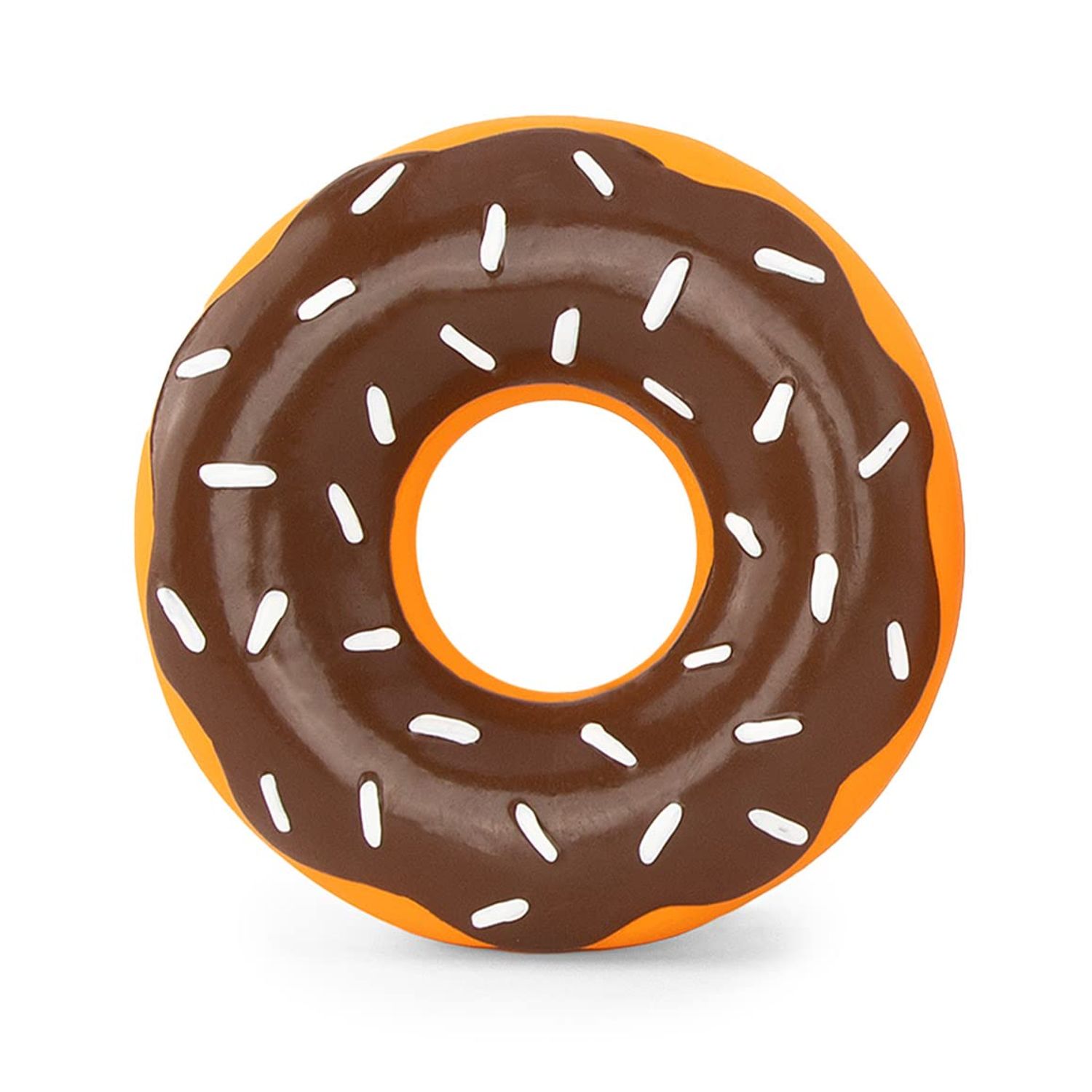 ZippyPaws Latex Donutz, Durable Dog Toy for Interactive Play, No Stuffing - Chocolate