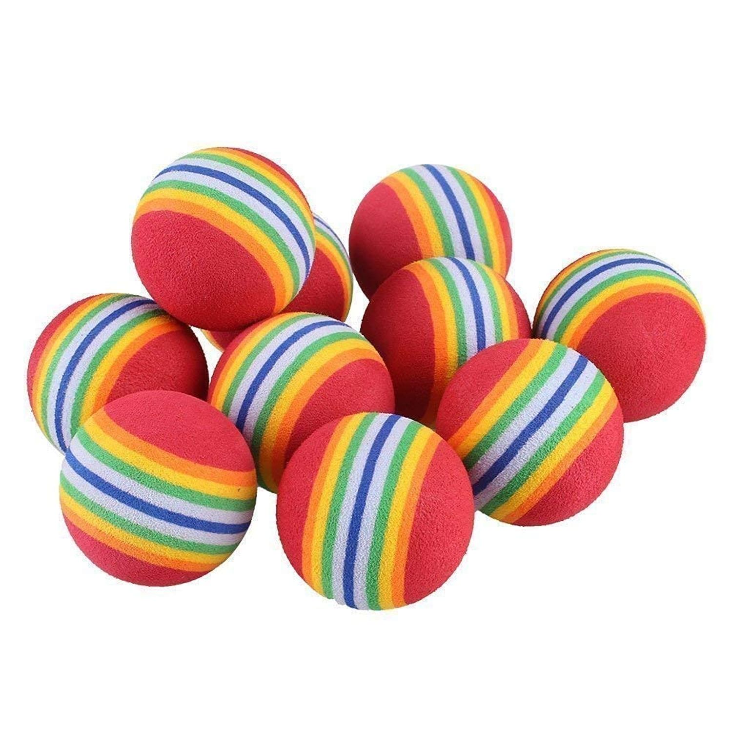 SHUYUE Colorful Soft Foam Rainbow Play Balls for Pet Dog and Cat Toys (12)