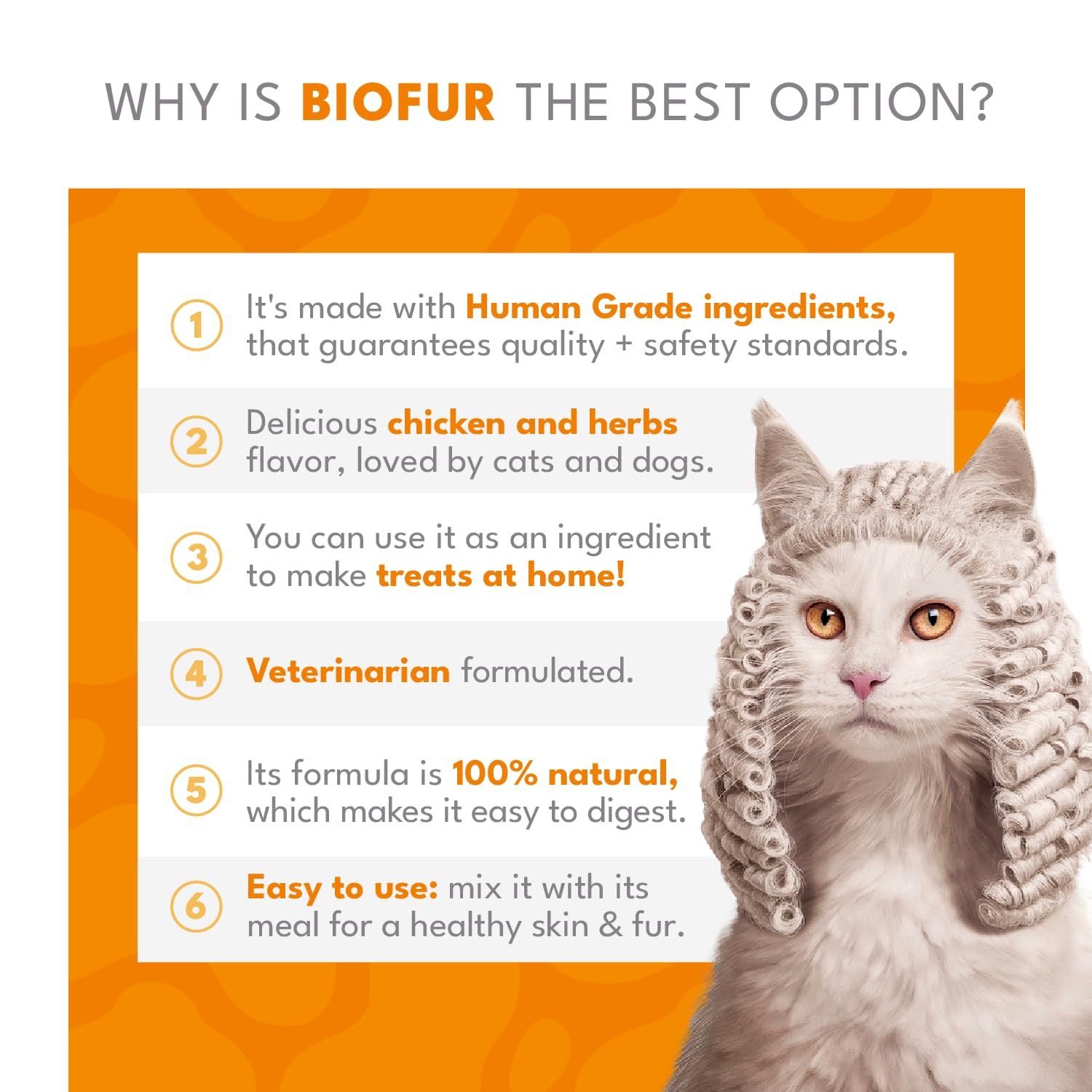 Natural Pet by FNL BIOFUR: Omega 3 Supplement for Cats & Dogs - Puppy Essentials & Dog Allergy Relief - Vitamins, Minerals for Feline & Canine Skin, Coat Health, Nutrition, Well-Being, Orange
