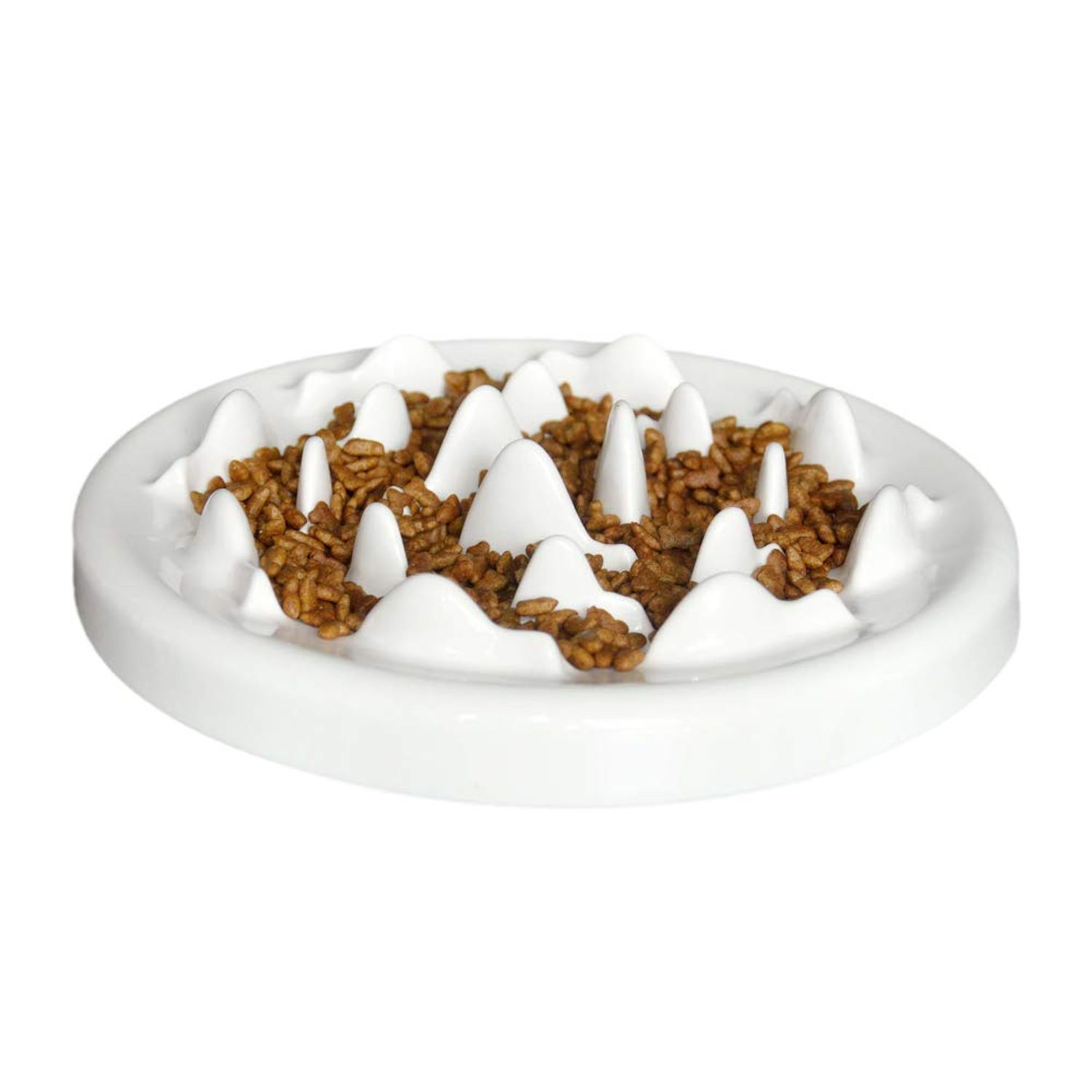 Lorde Slow Feeder Cat Bowls, Ceramic Fun Slow Feed Interactive Bloat Stop Puzzle Cat Bowl Healthy Eating Diet Pet Dog Slow Feeding Bowls…