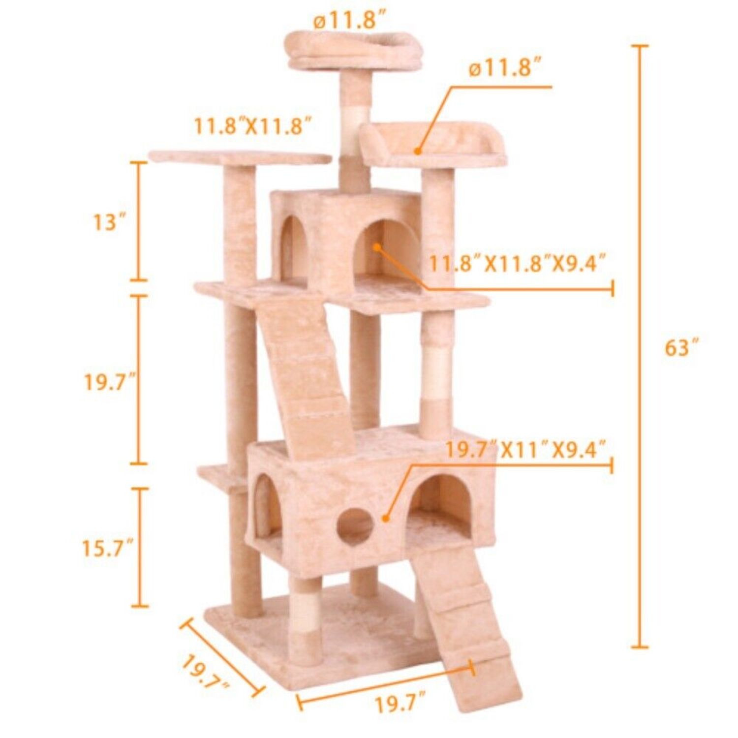 Cat Tree Large Condo Pet Play Tower Cat Bed Furniture Scratching Post House