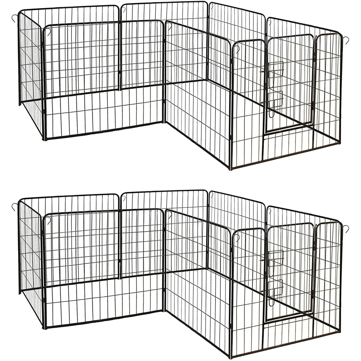 ALEKO Folding Pet Playpen 16 Panel Dog Kennel Exercise Cage Fence 32X32 In