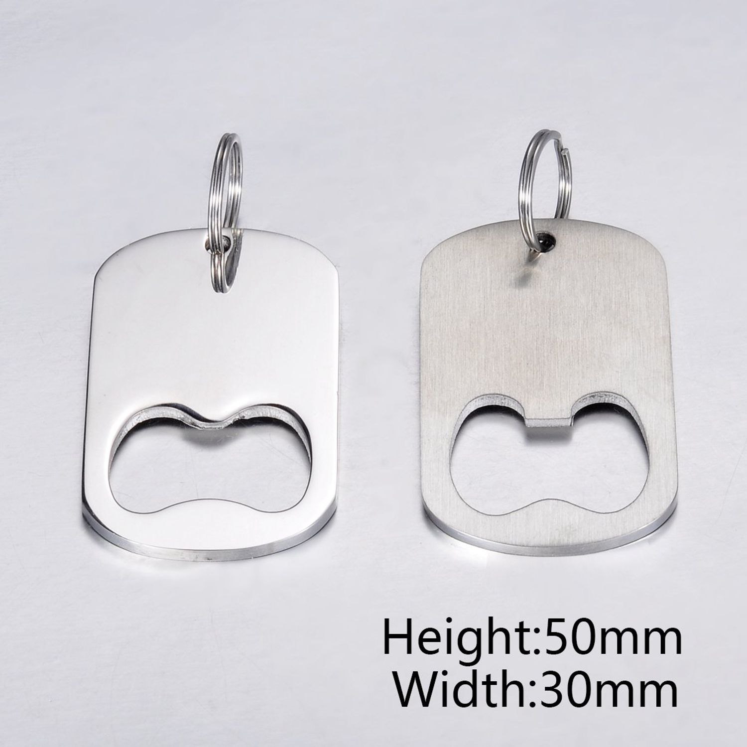 VALYRIA Frosted Stainless Steel Bottle Opener Dog ID Tags Personalized Pet ID Tag Dog Name Tags