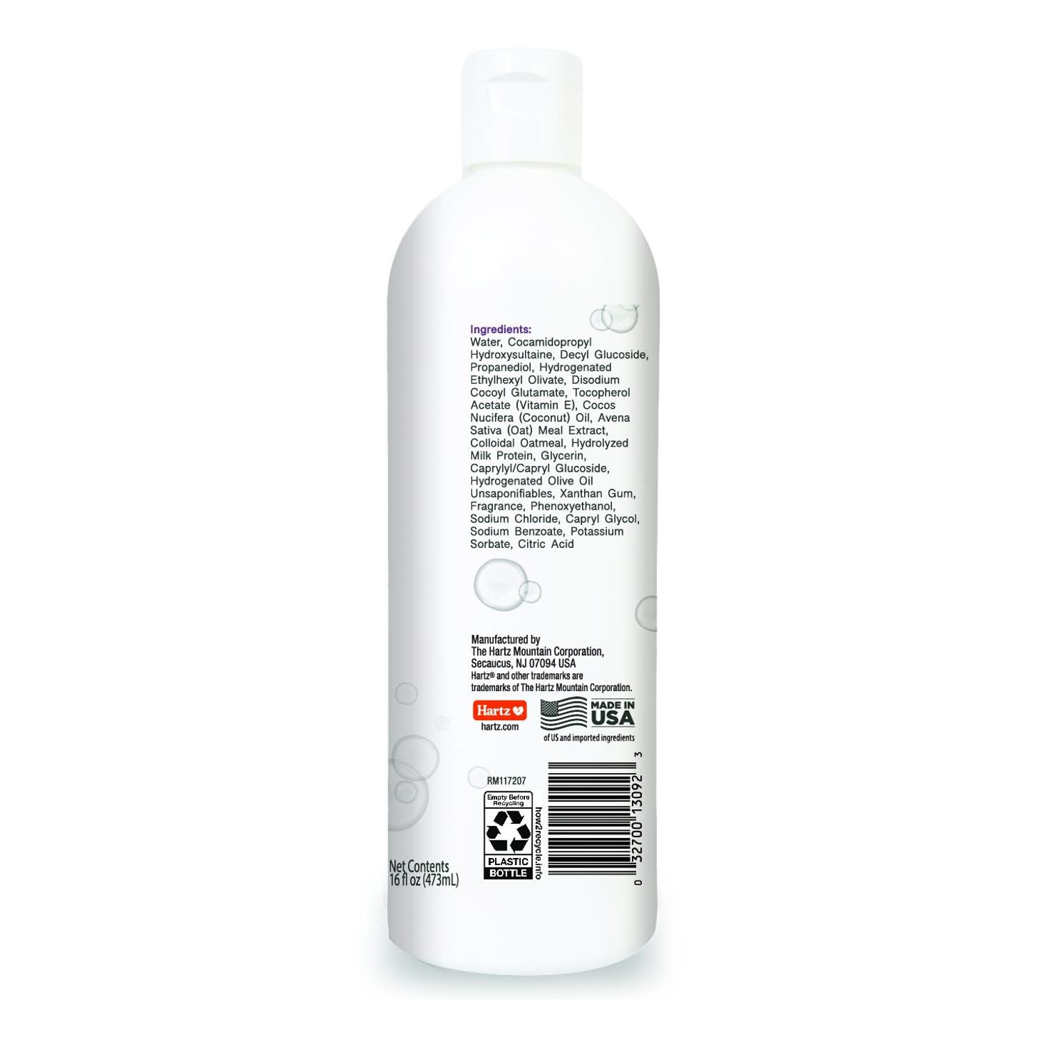 New! Hartz True Coat Short & Smooth Coat Specific Dog Shampoo, Soothes & Shines with Oat Milk, Coconut Oil & Vitamin E