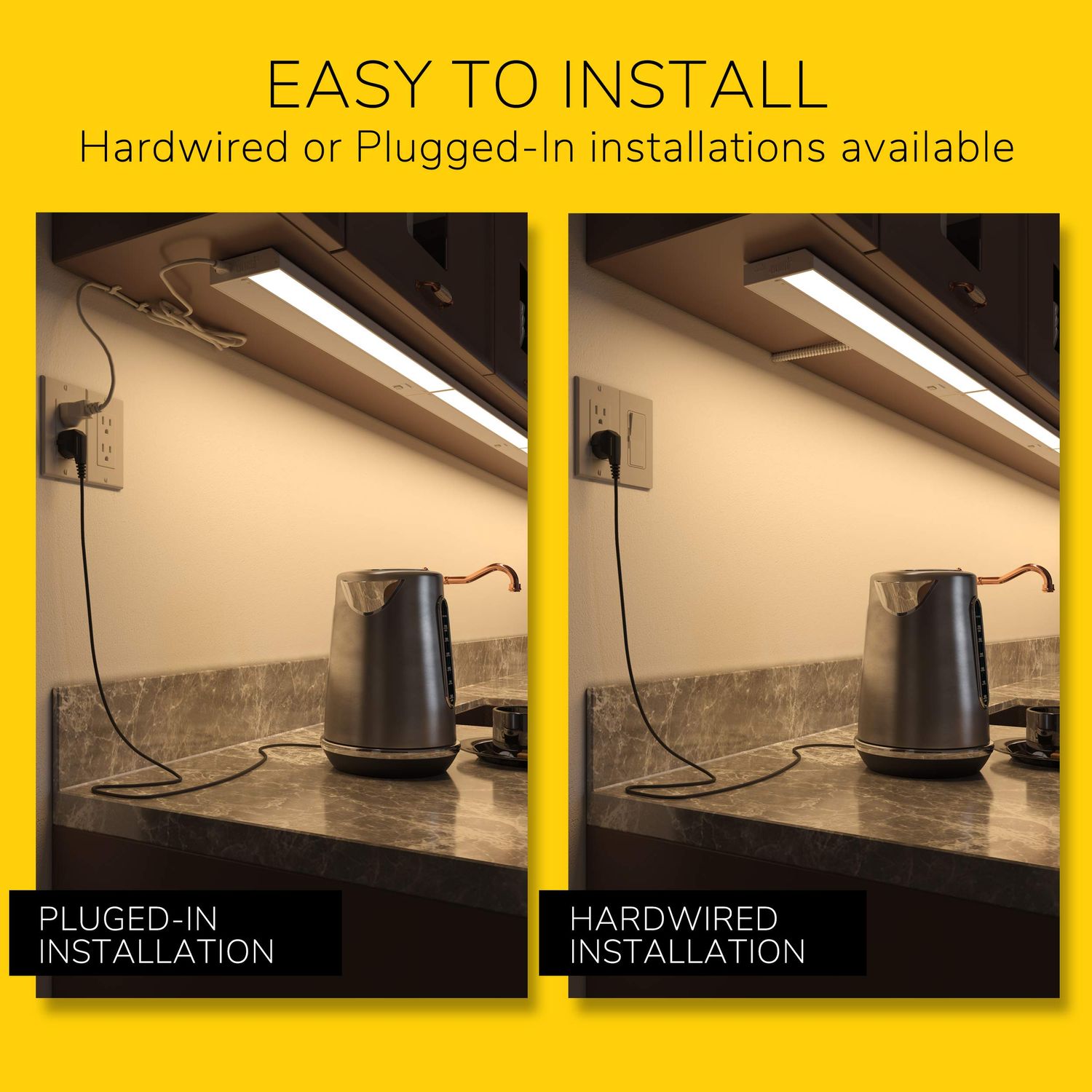 GETINLIGHT 3 Color Levels Dimmable LED Under Cabinet Lighting with ETL Listed, 24-inch, Warm White (2700K), Soft White (3000K), Bright White (4000K), White Finished, IN-0210-3