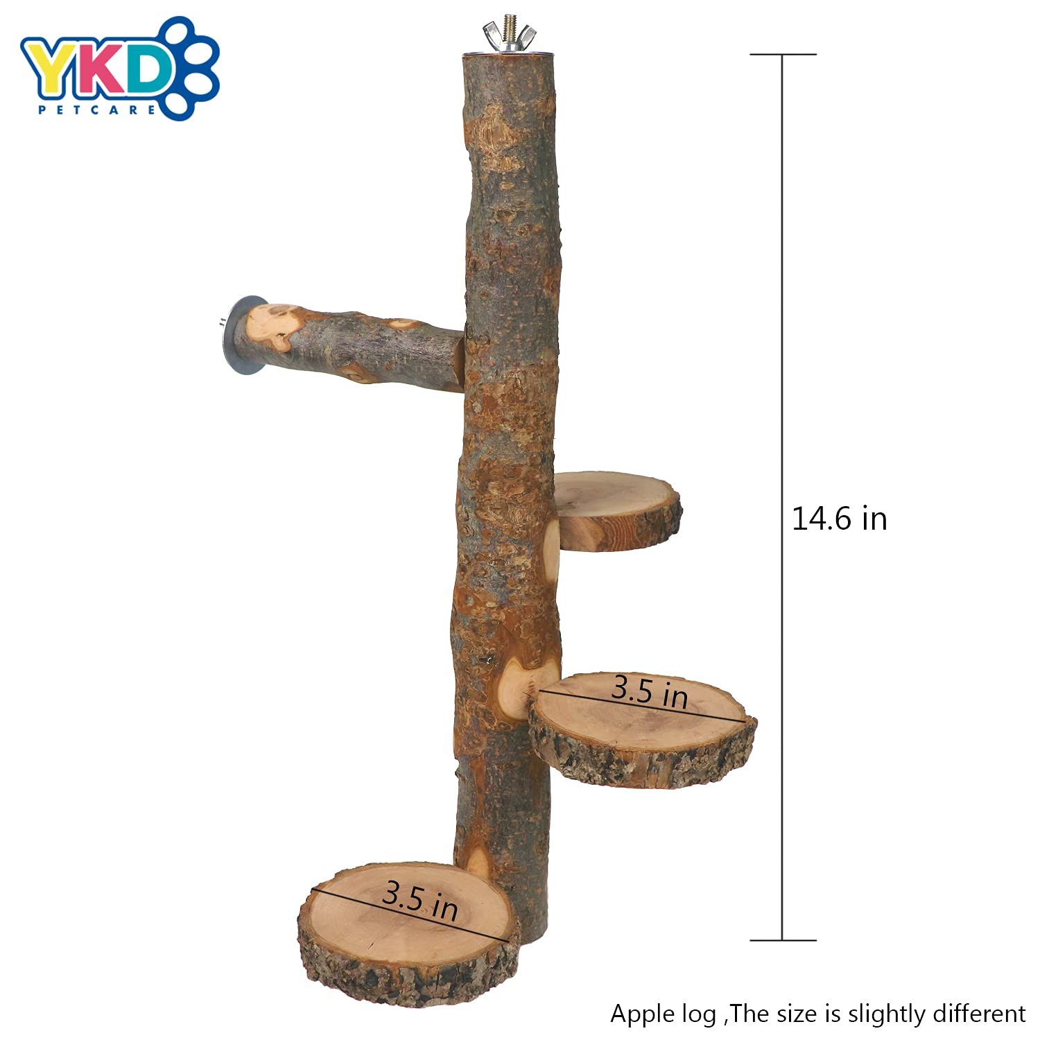 YKD Chinchilla Large Hanging Wooden Rotating Platform - Small Animals Natural Fruit Wood Standing Platform - Squirrel Suger Glider Platform - Bird Perch Platform