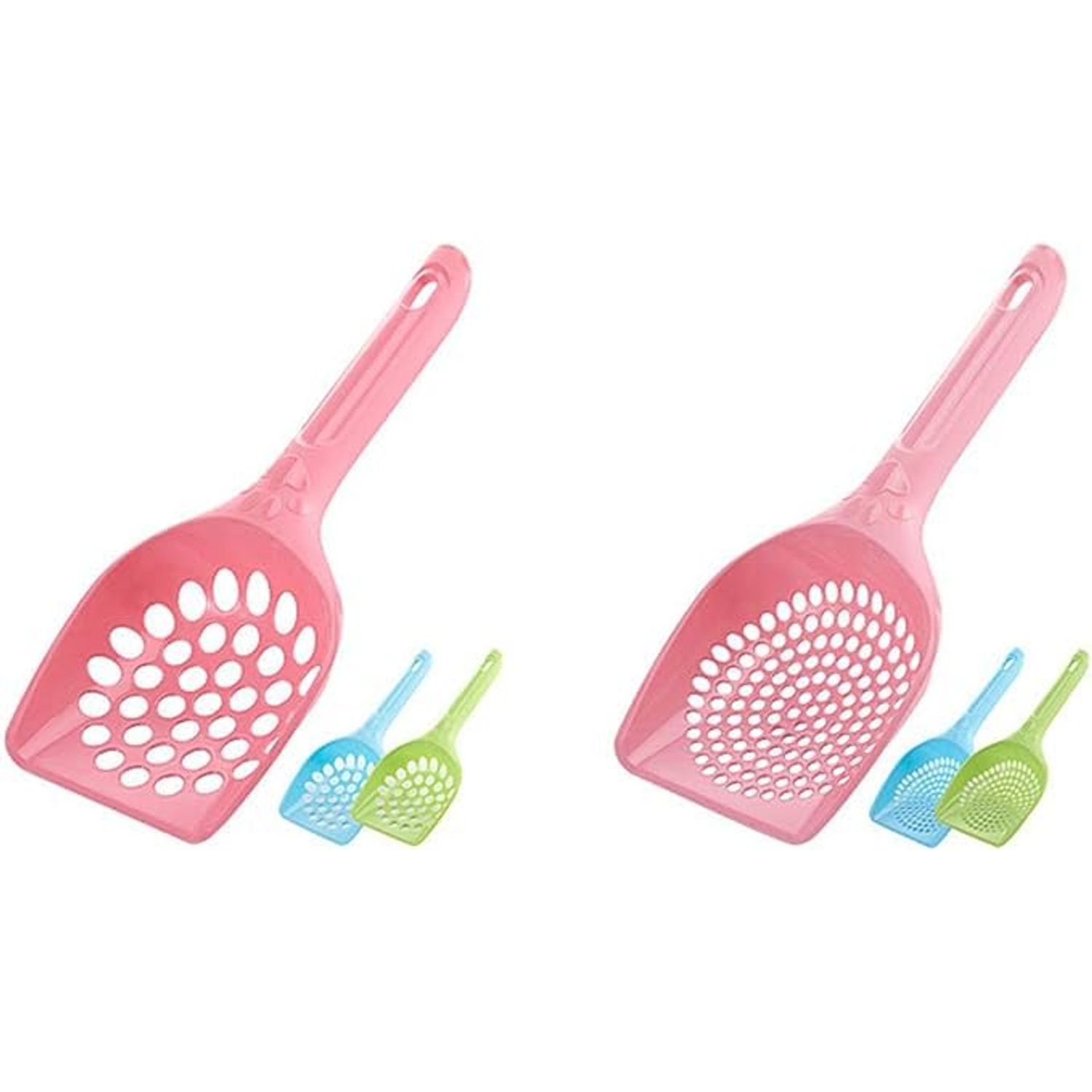 Jowxsx Pink Plastic Cat Litter Scoop Pet Care Sand Waste Scooper Shovel Hollow Cleaning Tool Pet Supplies Easy to Clean Cat Litter Scoops
