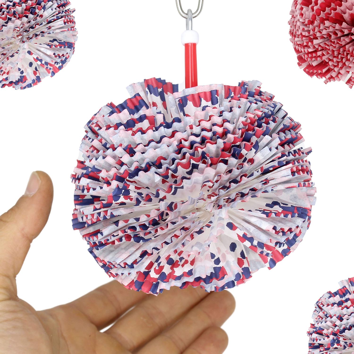 Bonka Bird Toys 1791 Paper Puff Bird Toy Foraging Parrot cage Toys Cages Shred Cockatiel Budgie. Quality Product Hand Made in The USA.