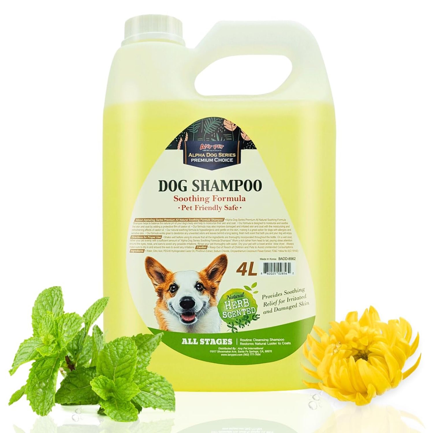 Alpha Dog Series - Grooming Natural Herbal Dog Shampoo, pH Balanced Shampoo for Dogs, Moisturizing Soothing Dog Shampoo for Sensitive Skin - 1 Gallon