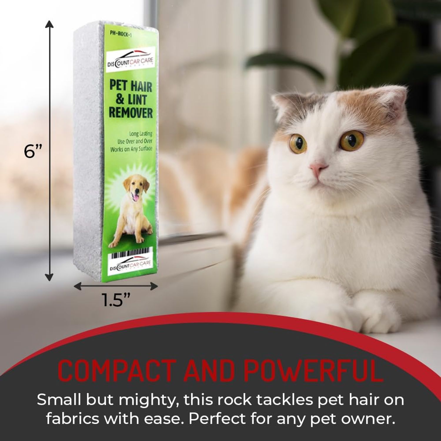 Discount Car Care Products Pet Hair Remover Rock Removes Dog Hair or Cat Hair Quick, Easy & Efficient from Carpet & Upholstery (3 Pack)