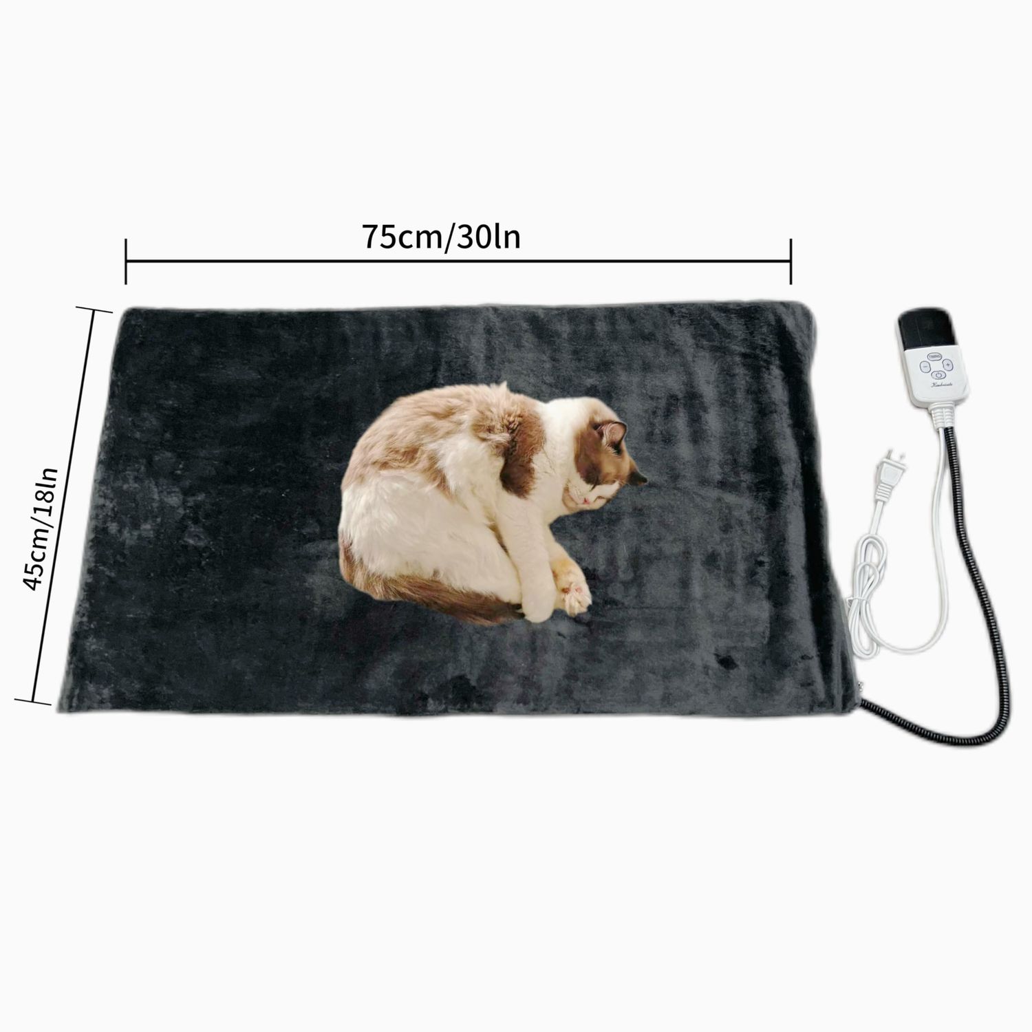 Pet Heating pad，Dog and cat Electric Heating pad, 9 Adjustable Temperature Control Indoor Waterproof, Thermostatic electrict Blanket, pet Heating mat with Chew Resistant Steel Coard