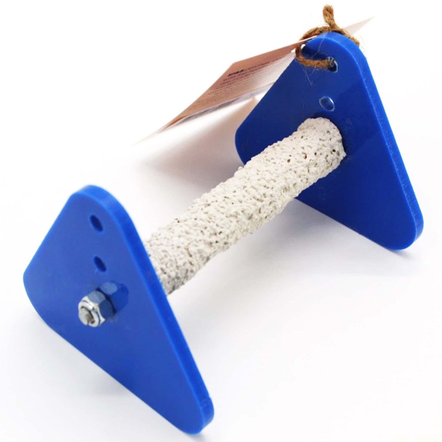 Sweet Feet and Beak Portable Bird Perch Stand for Small Birds to Keep Nails and Beaks in Top Condition - Safe, Non-Toxic, Easy to Install Cage Accessories