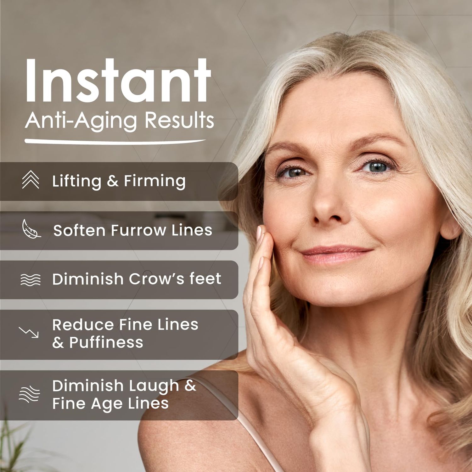 BioLogic Solutions MaxiLift Serum, Instant Face Lift Cream, Skin Tightening Serum for Face & Instant Eye Lift, Smooth & Firm Loose Sagging Skin, Fine Lines & Wrinkles Within 2 Minutes, 0.5 Fl Oz
