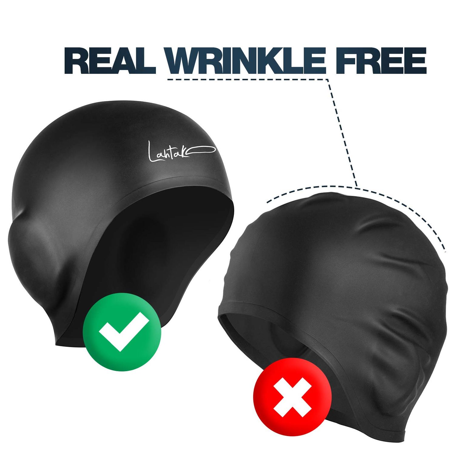 Swim Caps Ear Protection 3D - Swimming Cap for Women Men - Silicone Swim Cap Waterproof - Fits Long Hair & Short - Adult Swim Cap - Youth Swim Cap - Swim Hats (Windsor Wine)