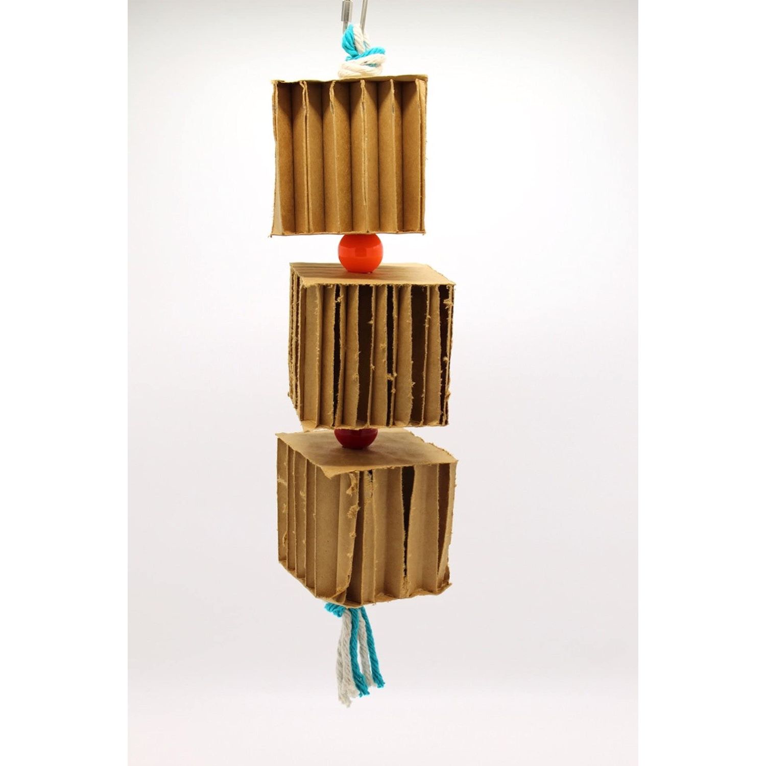 Sweet Feet and Beak Blocks N Knots - Perfect Cage Shredding and Foraging Toy for All Birds - Food Safe Cardboard, Non-Toxic, Easy to Install Cage Accessories