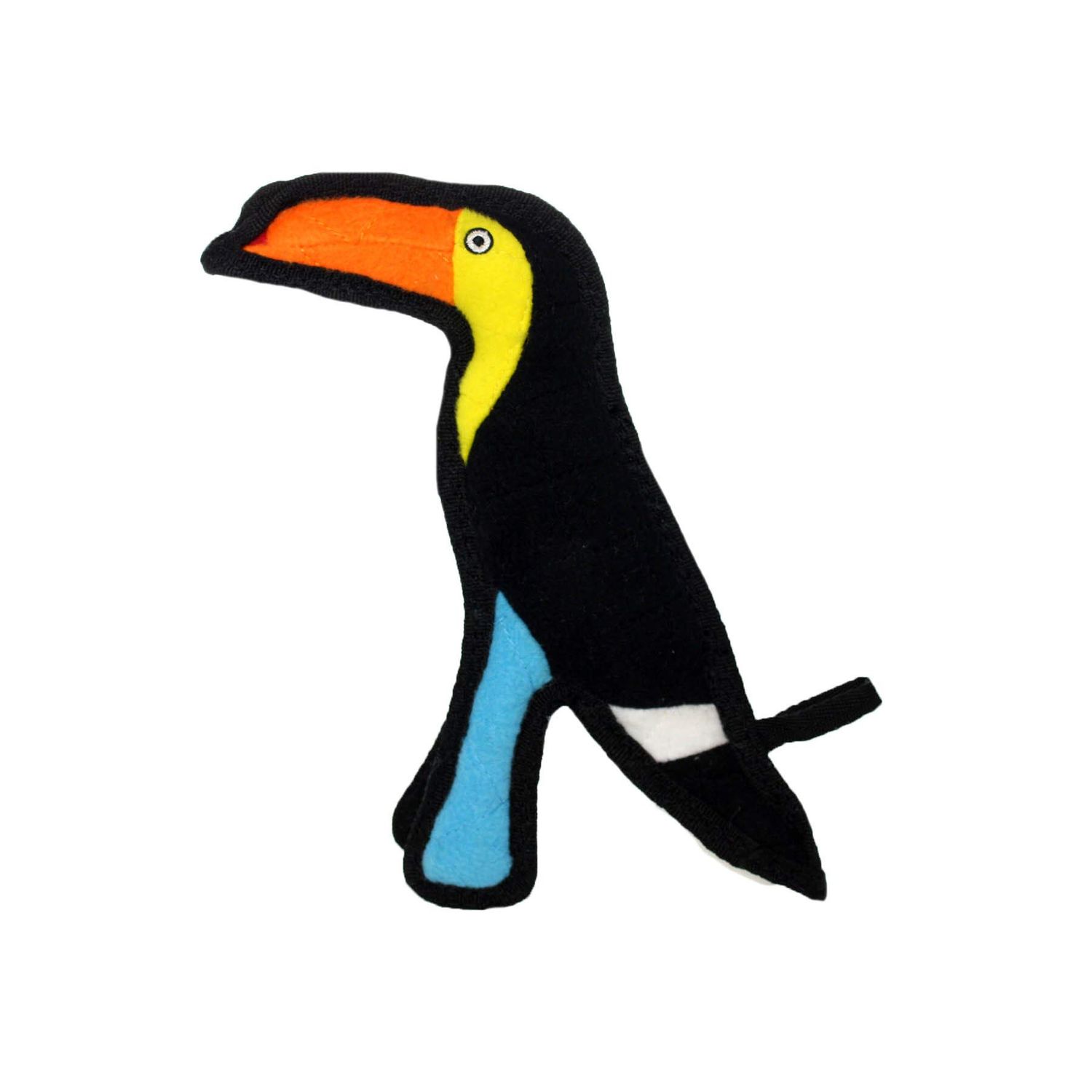 TUFFY - World's Tuffest Soft Dog Toy - Zoo Toucan - Multiple Layers. Made Durable, Strong & Tough. Interactive Play (Tug, Toss & Fetch). Machine Washable & Floats. (Combo Pack #1)