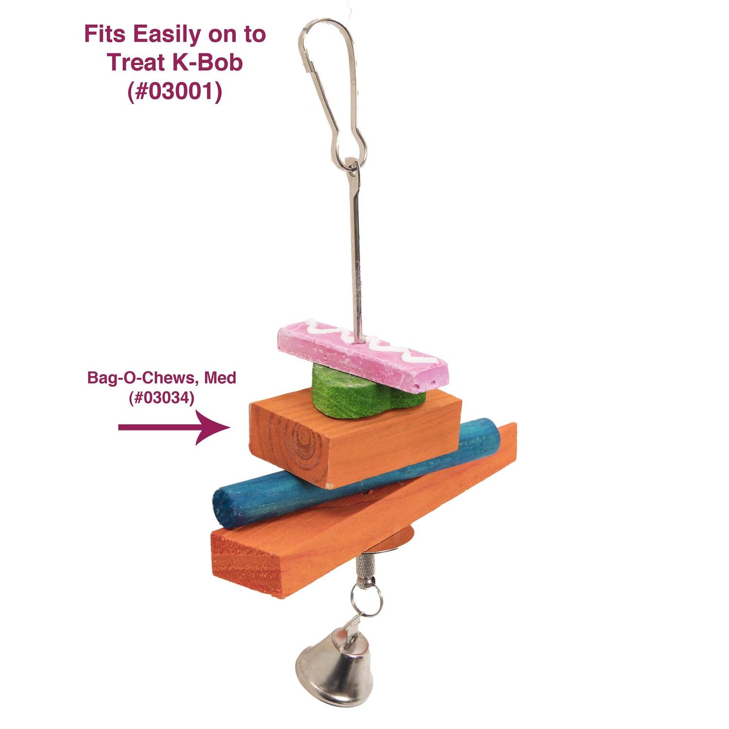 Ware Manufacturing Pine Wood Bag-O-Chews Small Pet Treat, Medium - Pack of 8