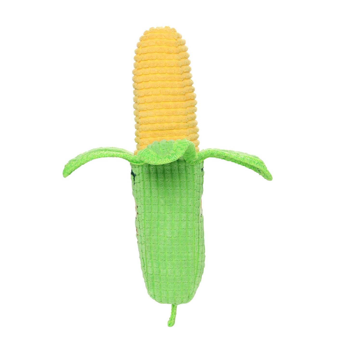 TUFFY - World's Tuffest Soft Dog Toy - Funny Food- 2-in-1 Toy -Multiple Layers. Made Durable, Strong & Tough. Interactive Play (Tug, Toss & Fetch). Machine Washable & Floats. (Corn 2 Pack)