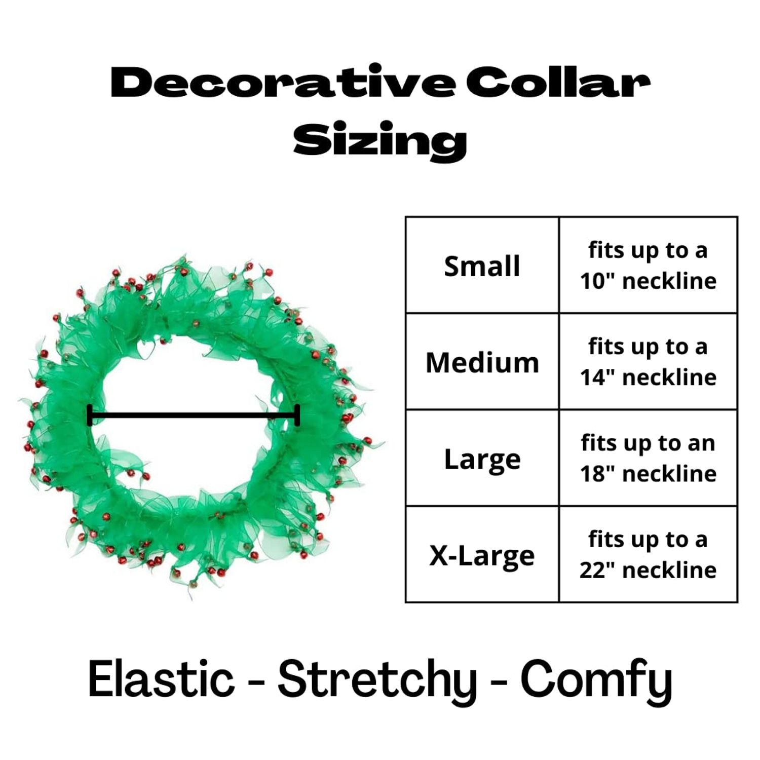 Midlee Wreath Jingle Bell Decorative Dog Collar (Medium)