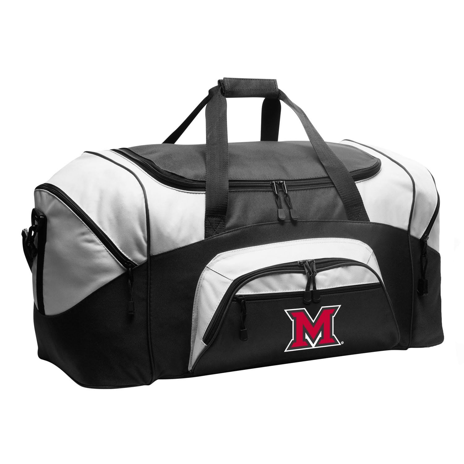 LARGE Miami RedHawks Duffel Bag Miami University Suitcase for Travel or Miami of Ohio Sports Gear Bag