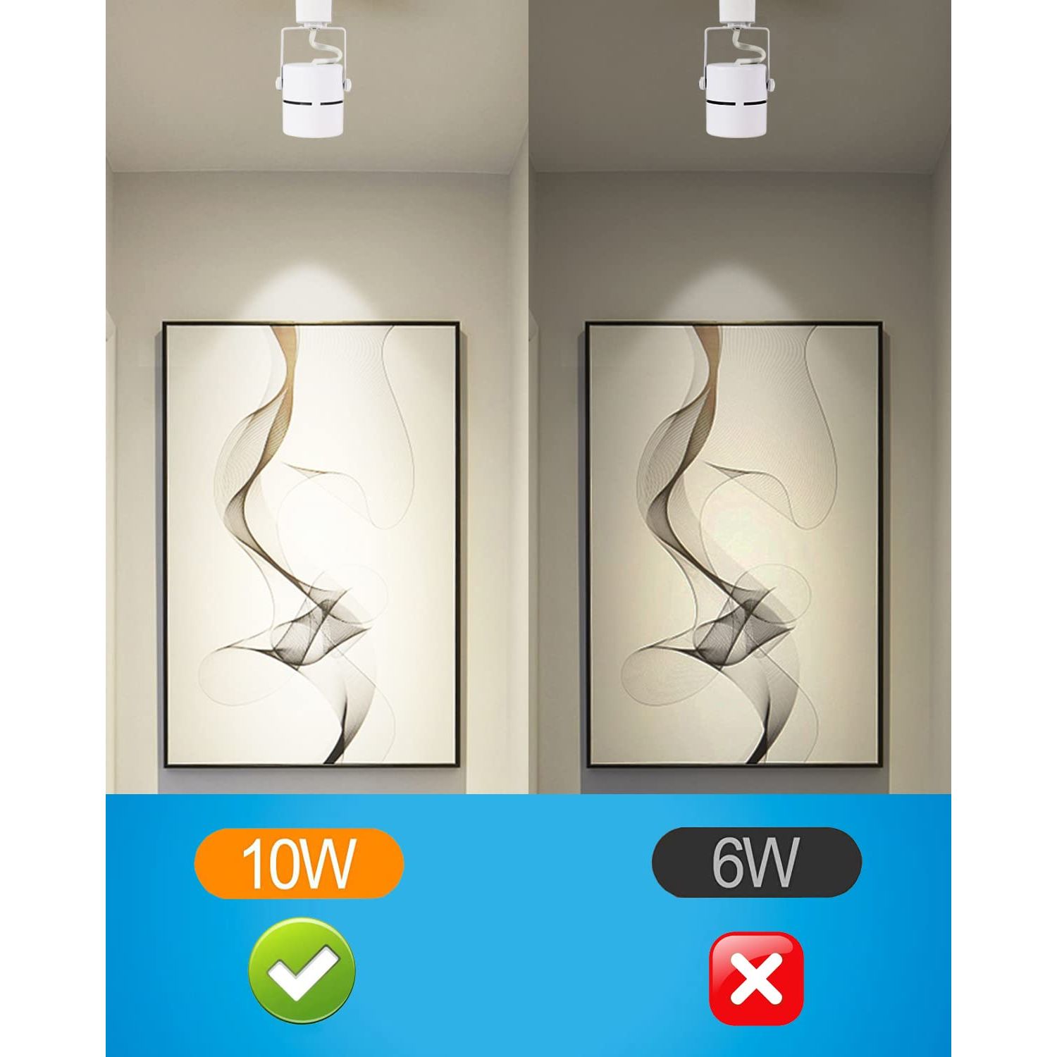 MOCAOIRE LED Track Lighting Heads, 10W Adjustable LED Track Light Fixtures for Accent Retail Artwork,4000K Cool White, h Type Track Lights - 120V 24° Angle Halo Type- 16 Pack (White)