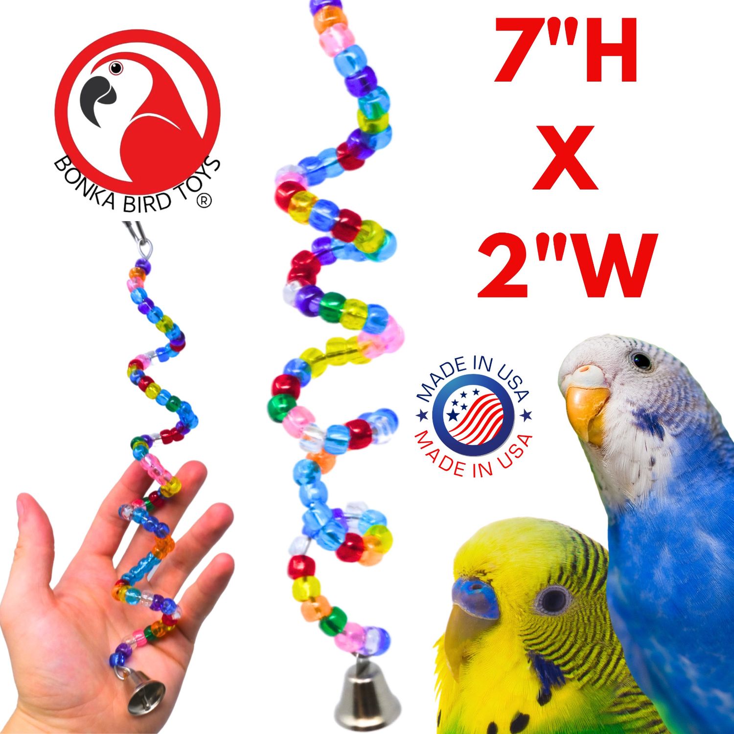 Bonka Bird Toys 869 Millet Holder Small Parrot Cage Treat Dispenser Budgie Pet