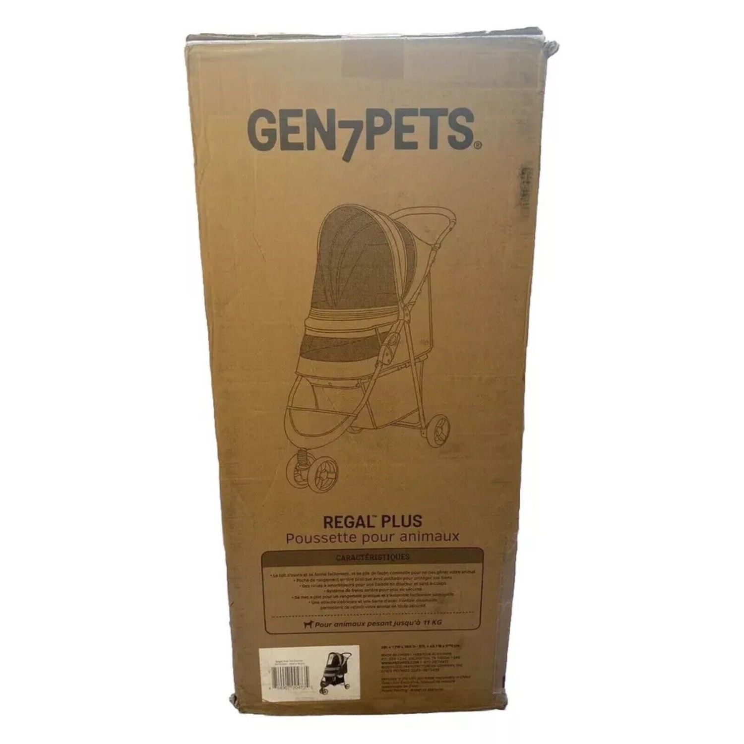 Regal Plus Pet Stroller For Dogs Cats, Breeds Up to 25 lbs, Gray Shadow
