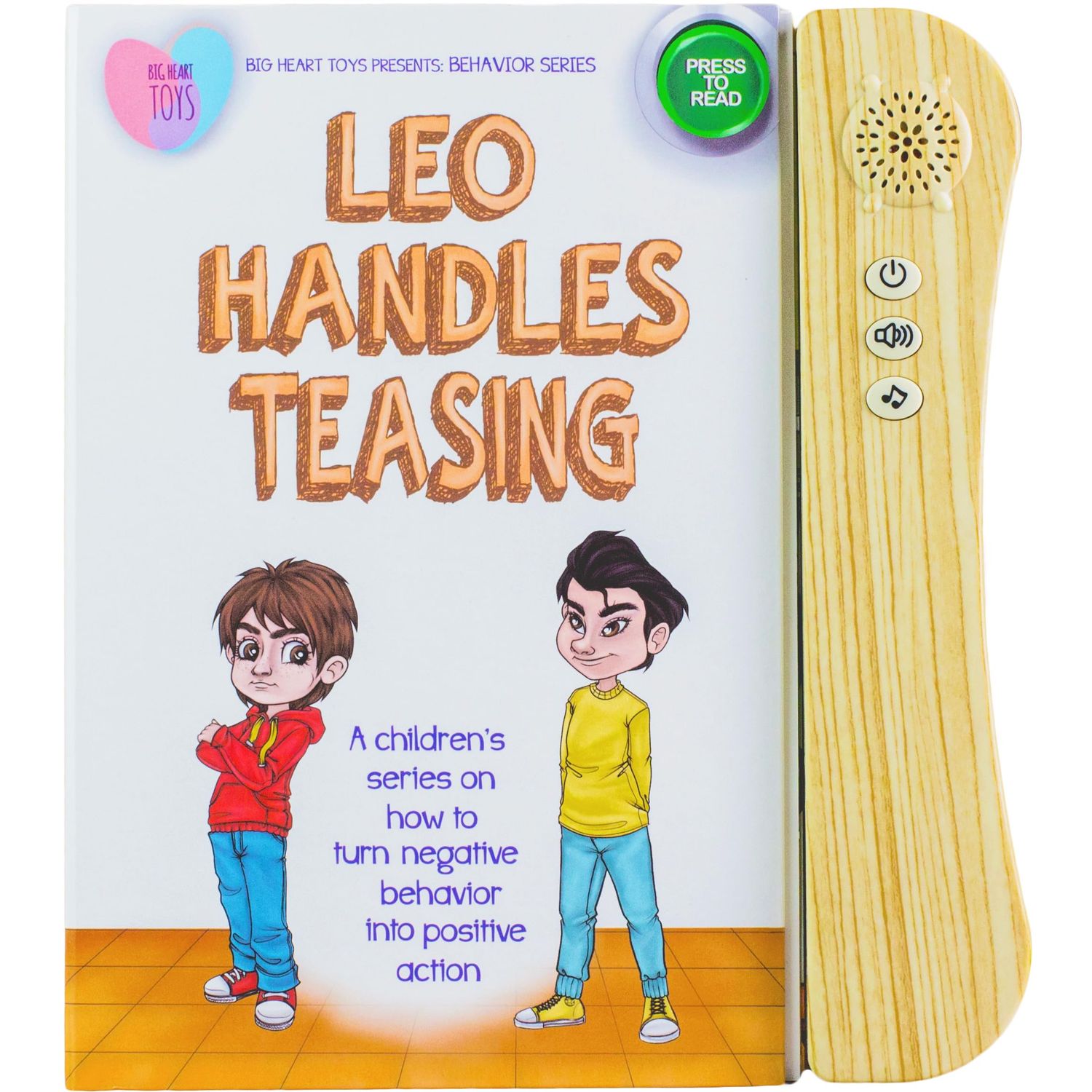 Leo Handles Teasing - Interactive Sound Books for Kids (Behavior Series), Hardcover Childrens Books on Social Skills & Emotional Regulation by Big Heart Toys