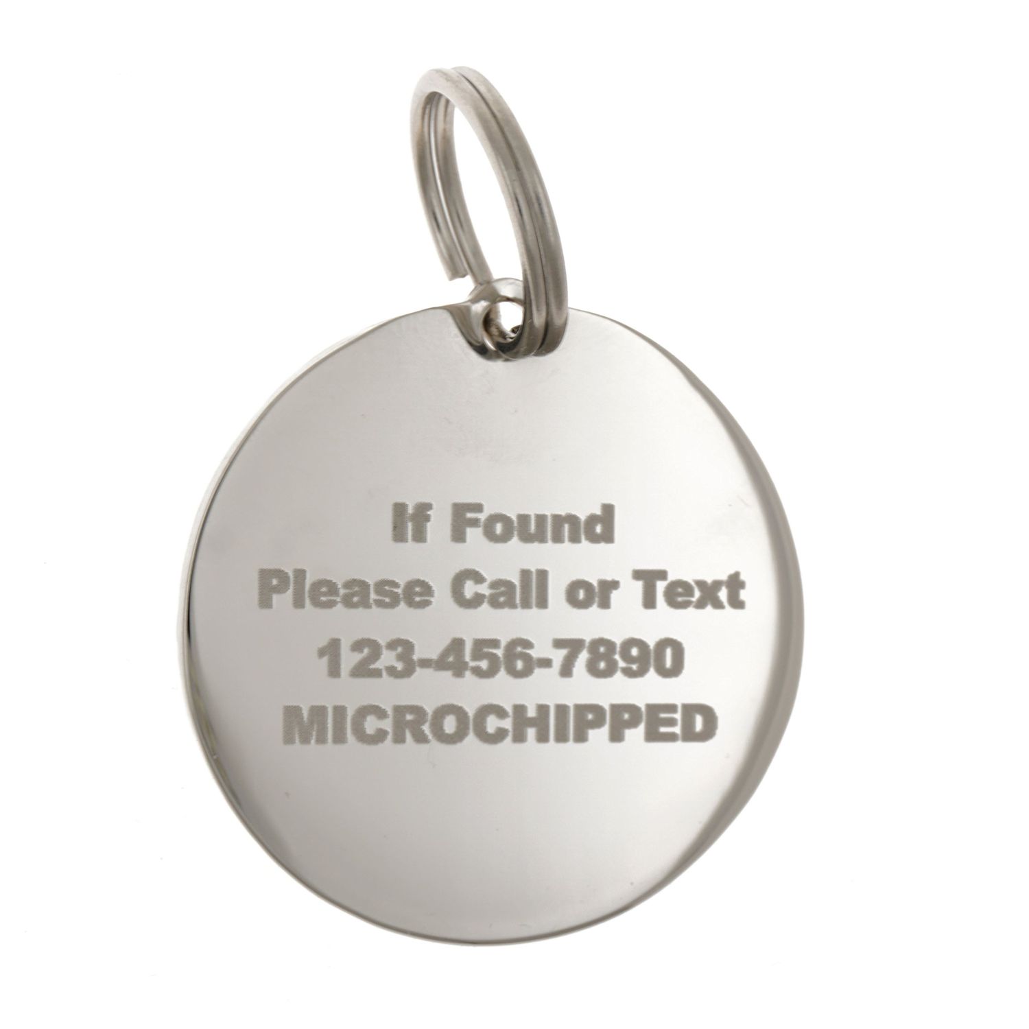 Yippo Accessories Custom Engraved Personalized Round Stainless Steel Diamante Rhinestones Dog Cat Pet ID Tag