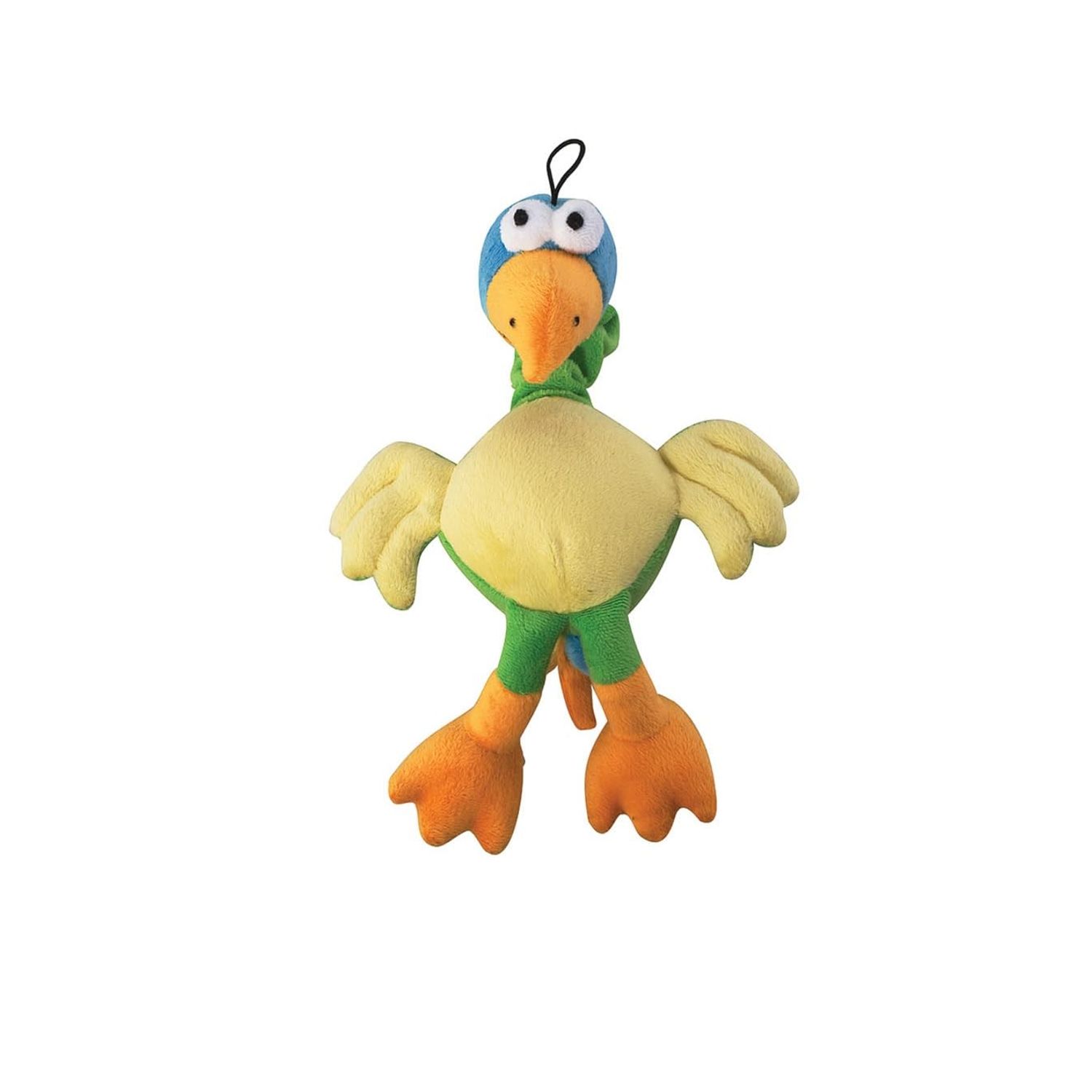 MPP One Dog Toy 14 Inch Chirpies Singing Bird Plush Bungee Neck Tugs Sets Available (Black Crow)