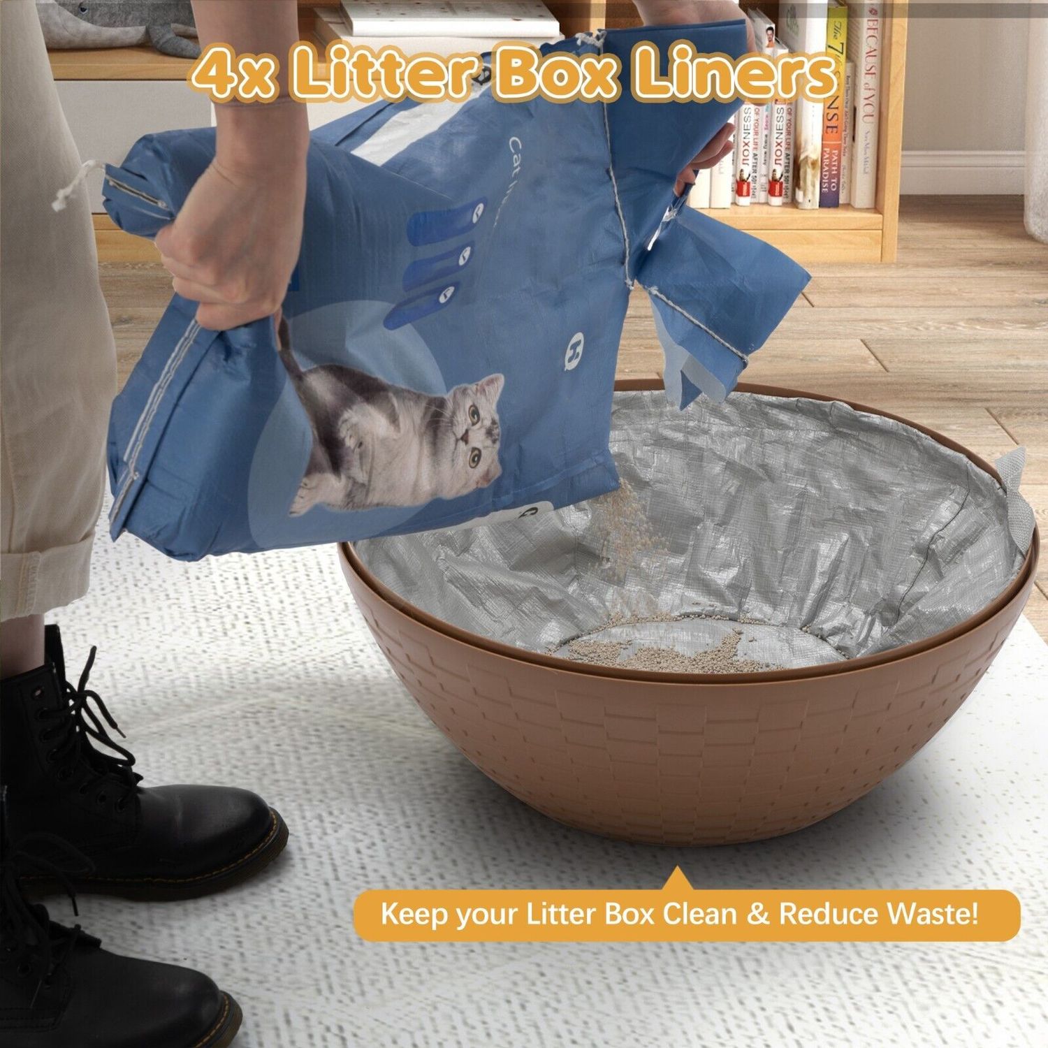 Hidden Cat Litter Box with Artificial Plant Enclosure DIY Litter Box Furniture