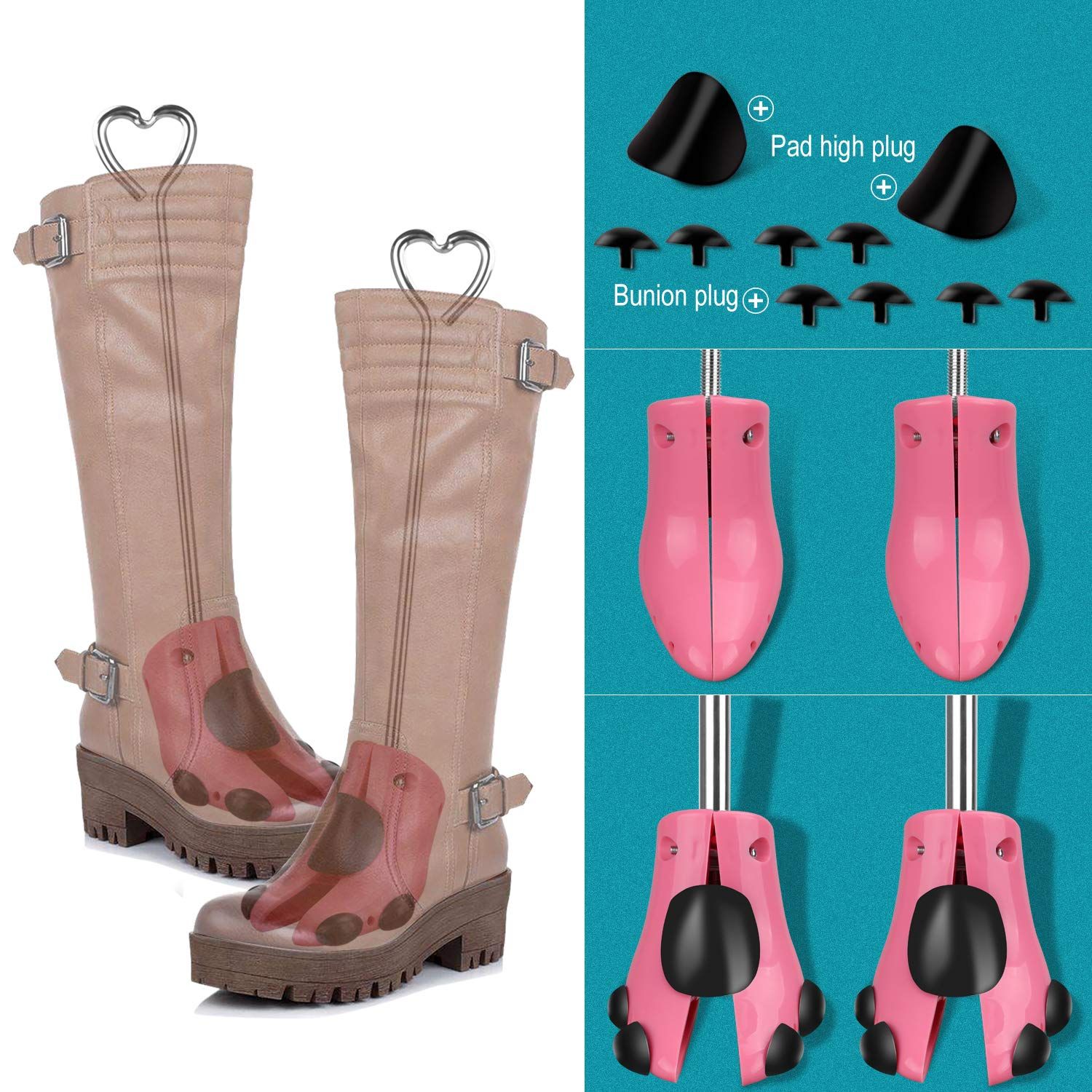 XYH Shoe Stretcher Women Boots,4 Styles of Boot Stretcher, Boot Stretcher for Cowboy Boots Specialized Adjustable.