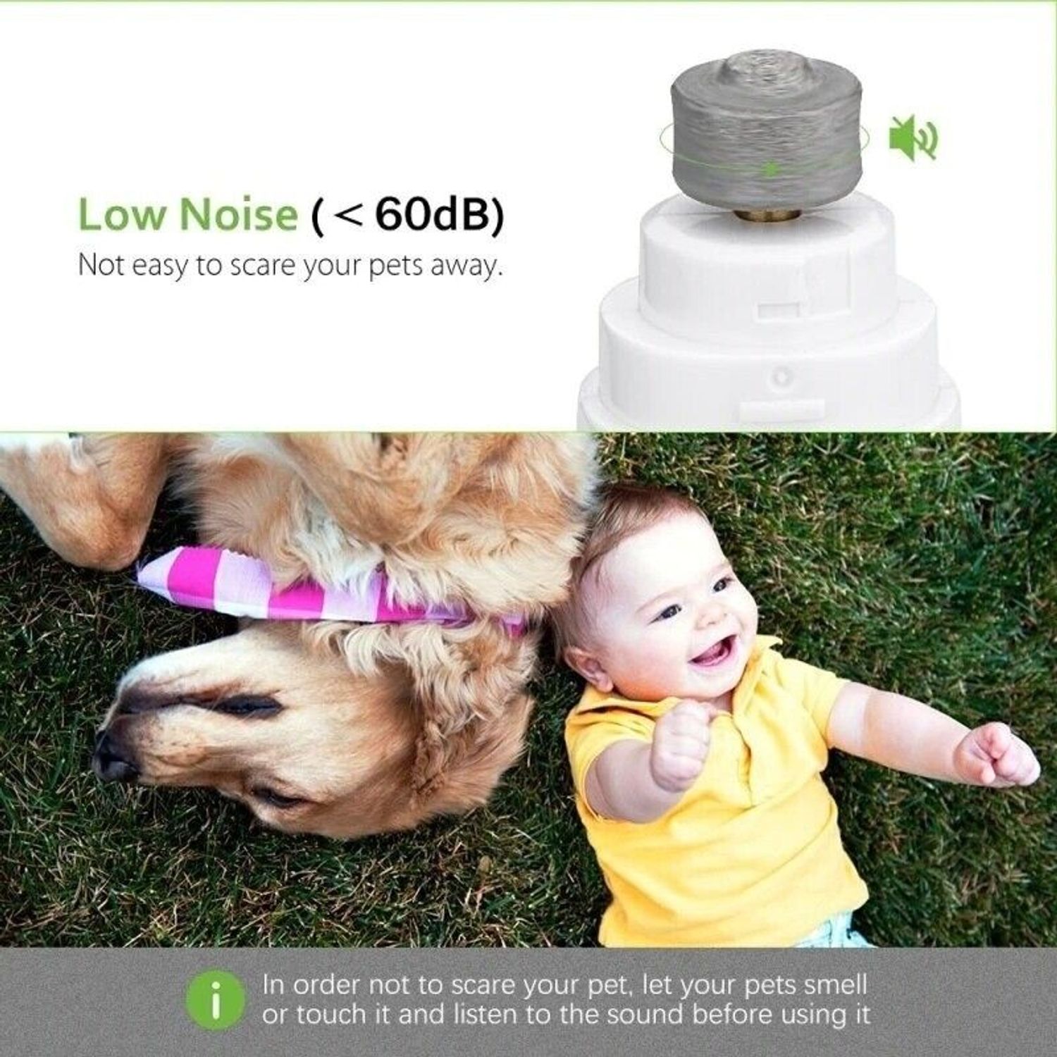 Electric Pet Nail Grinder File Trimmer Dog Cat Pet Claw Grooming Care Clipper Kt