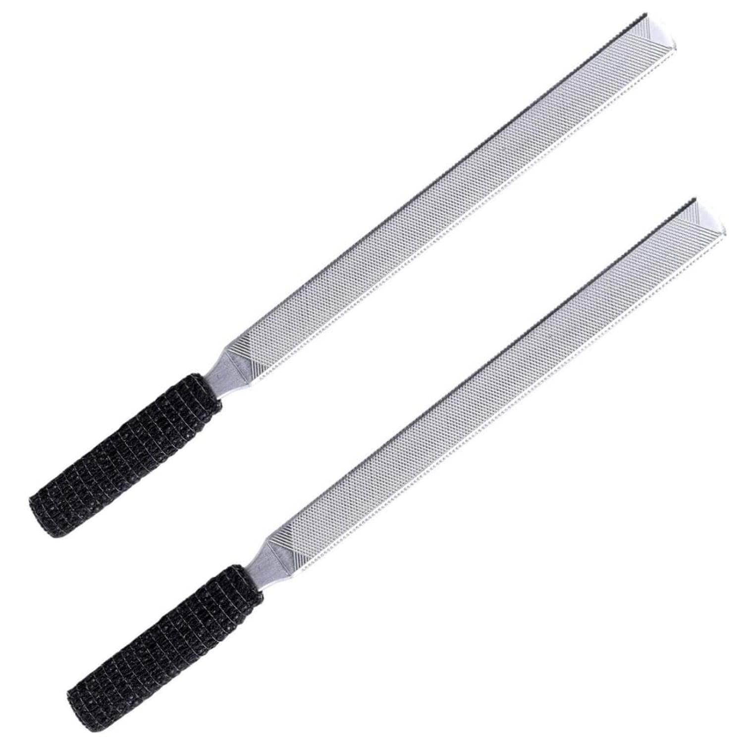 IDOU 2 Pieces Stainless Steel Nail File 4 Sides,Toe Nail Files for Thick Nails,Dog Nail File for Men Seniors & Dogs