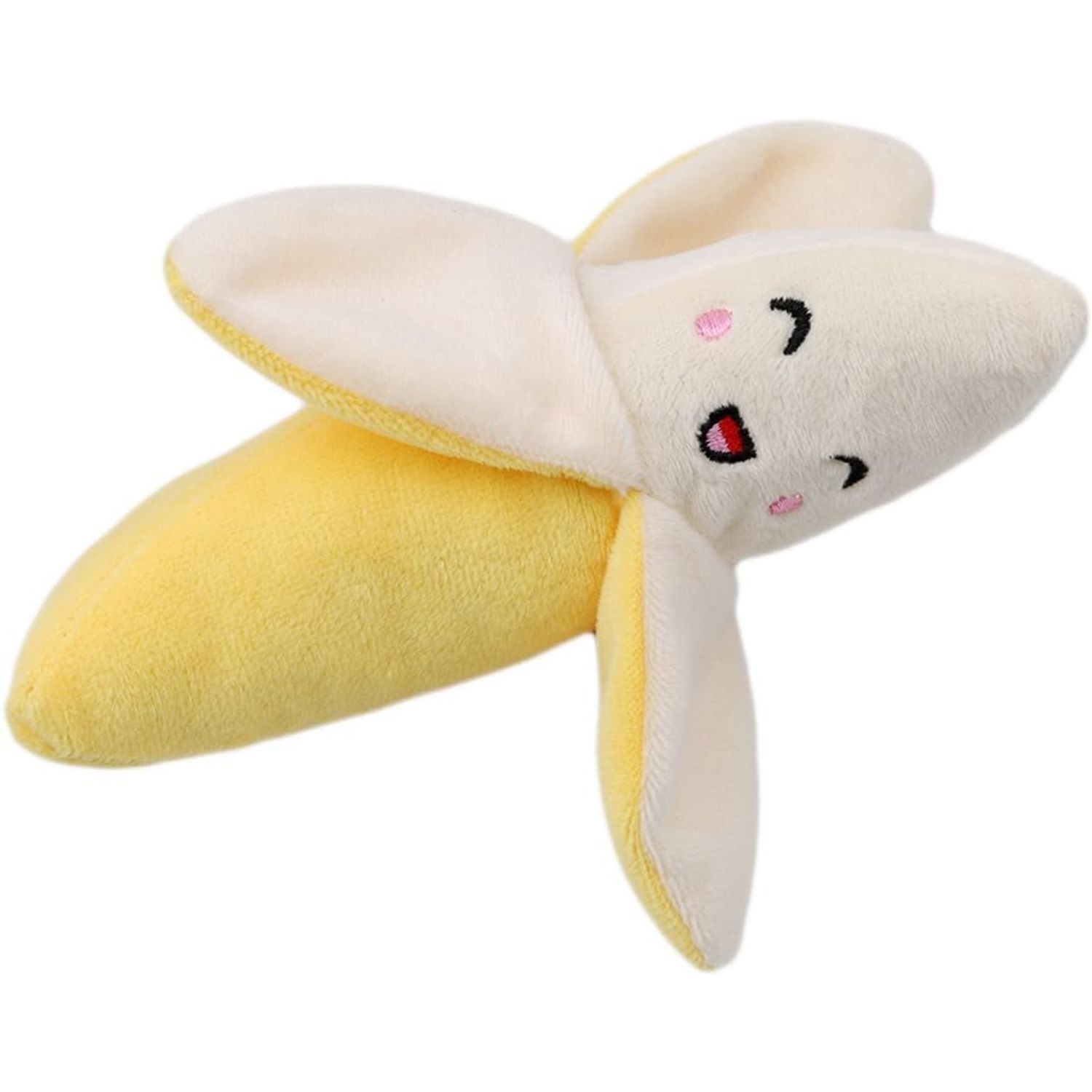Yellow Squeeze Squeaker Puppy Dog Toys Plush Dog Chew Toys (Banana) Dog Squeak Toys