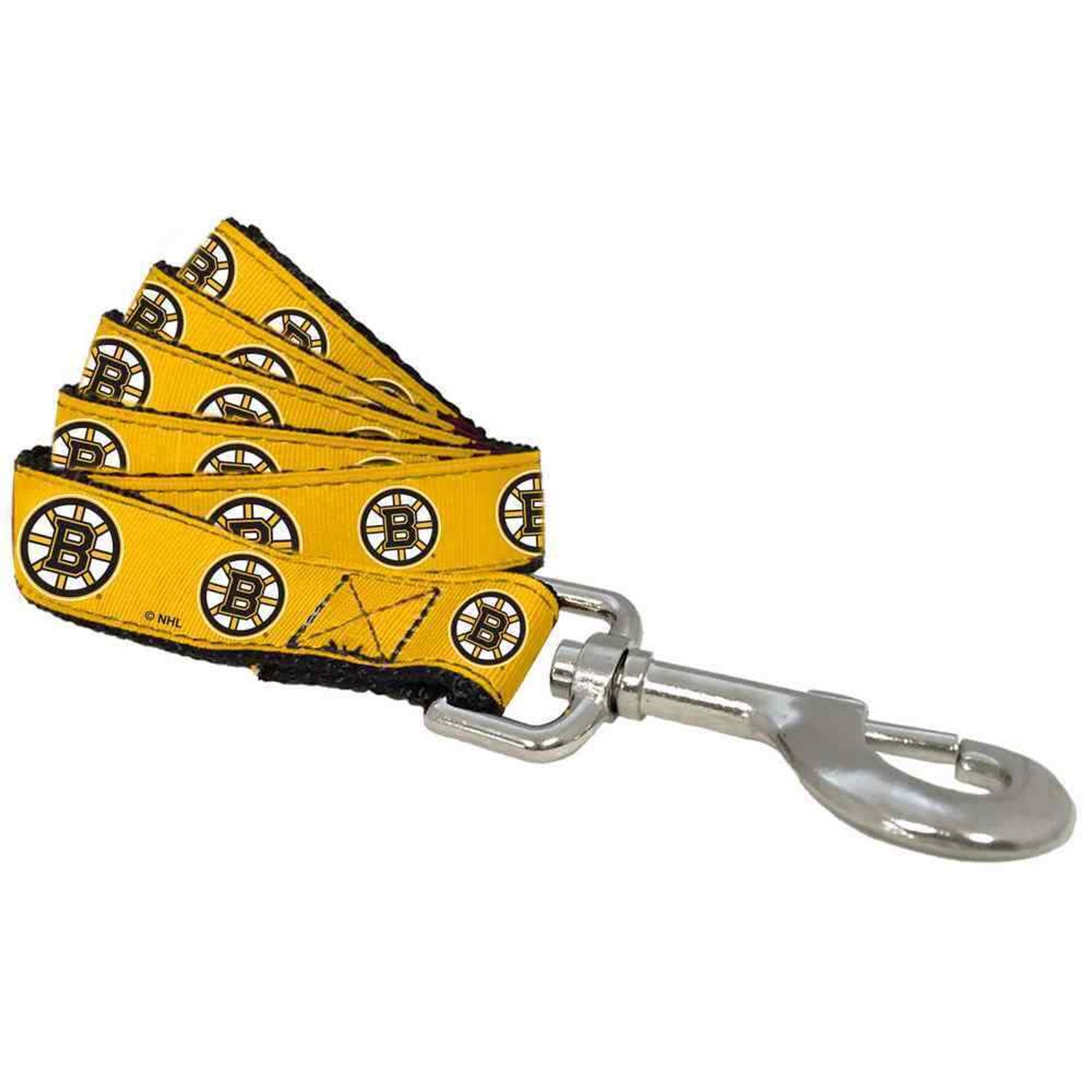 All Star Dogs NHL Boston Bruins Metal Buckle Nylon 4 Foot Pet Leash Team Logo