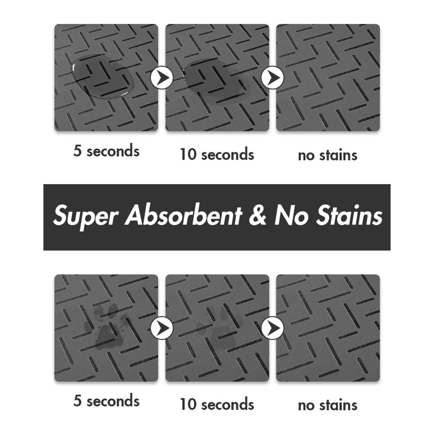 MontVoo-Absorbent Pet Feeding Mat-No Stains Quick Dry Dog Mat for Food and Water Bowl-Rubber Backing Dog Food Mat Dog Water Dispenser Mat-Dog Accessories Pet Supplies-Dog Water Bowl for Messy Drinkers