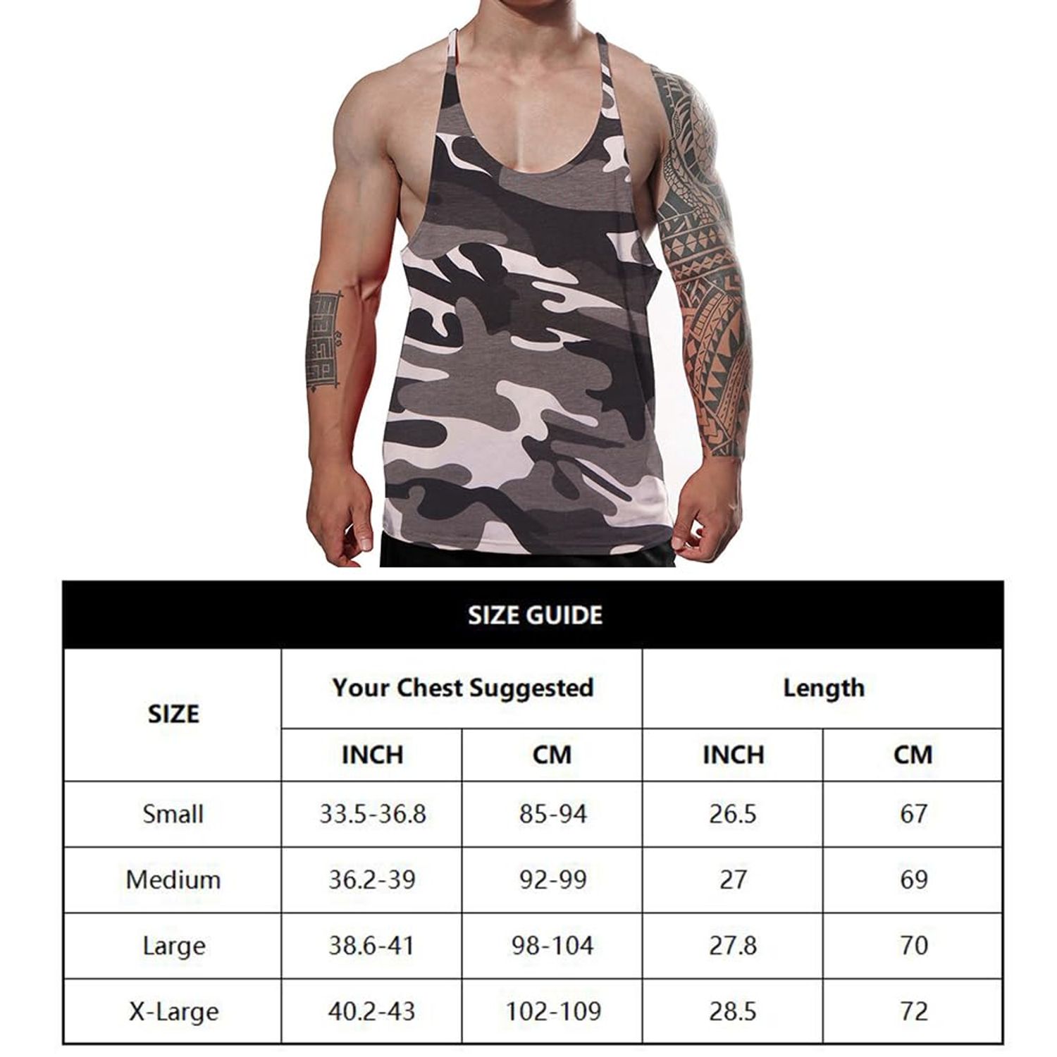 JEEING GEAR Alivegear Men's Stringer Training Bodybuilding Workout Gym Tank Tops Y Back Cotton Black S