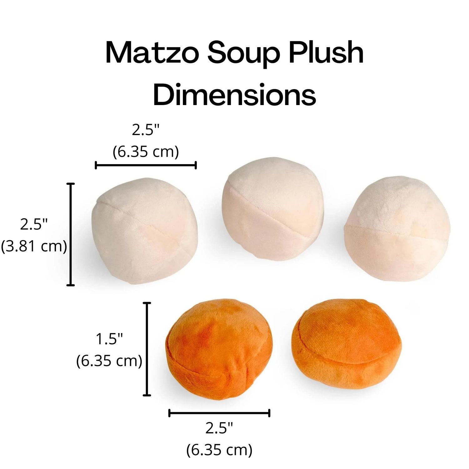 Midlee Matzo Ball Soup Plush Dog Toy
