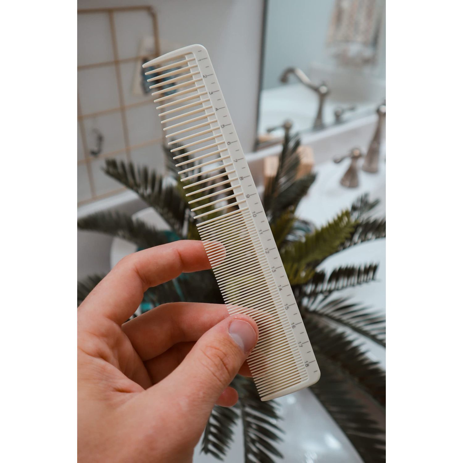Coiffure Extensions Wide Counting Cutting Comb | Cutting Comb | Hair Comb | Heat Resistant Comb