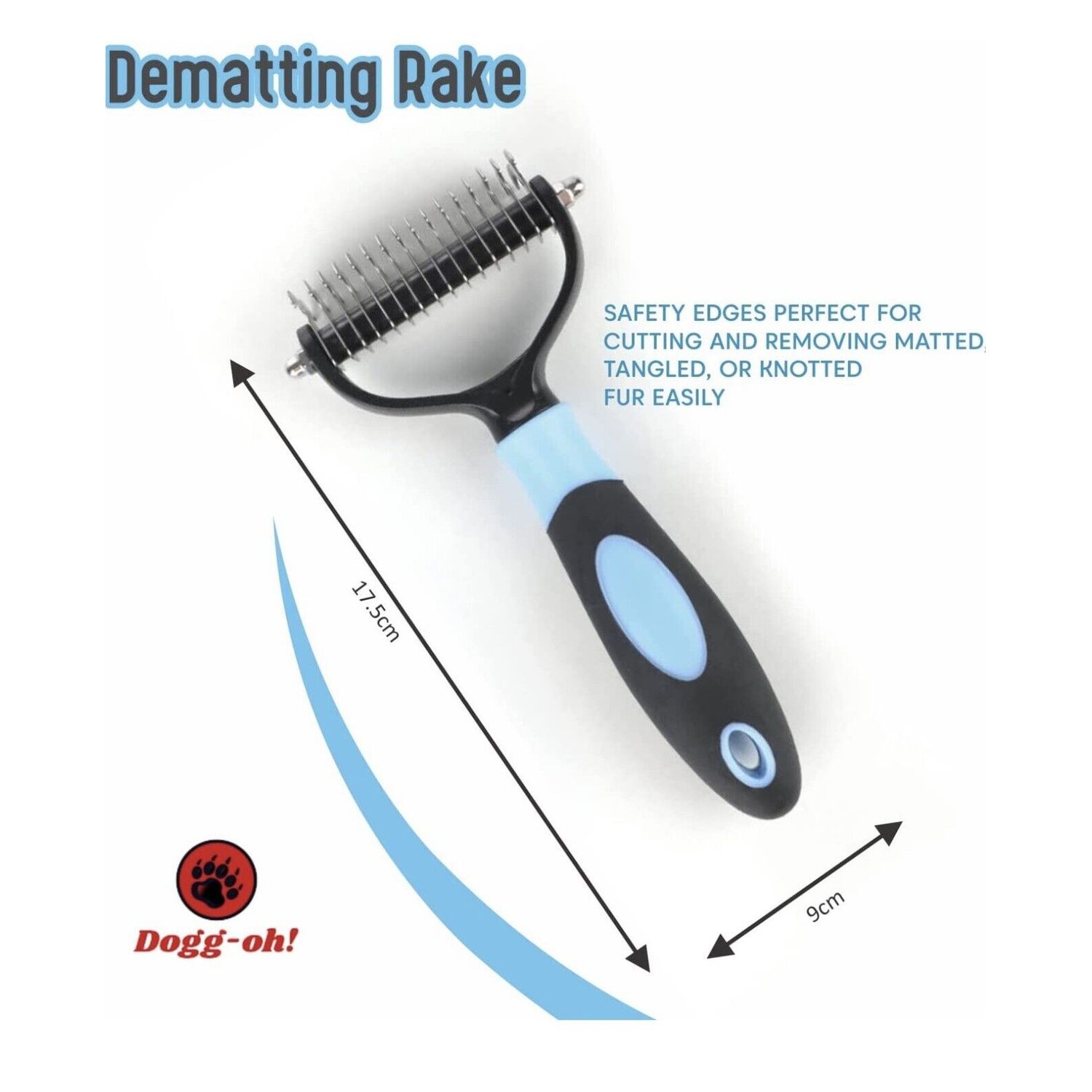 3-in-1 Professional Pet Grooming Tool 2 Sided Undercoat Comb, Rake, Nail Clipper