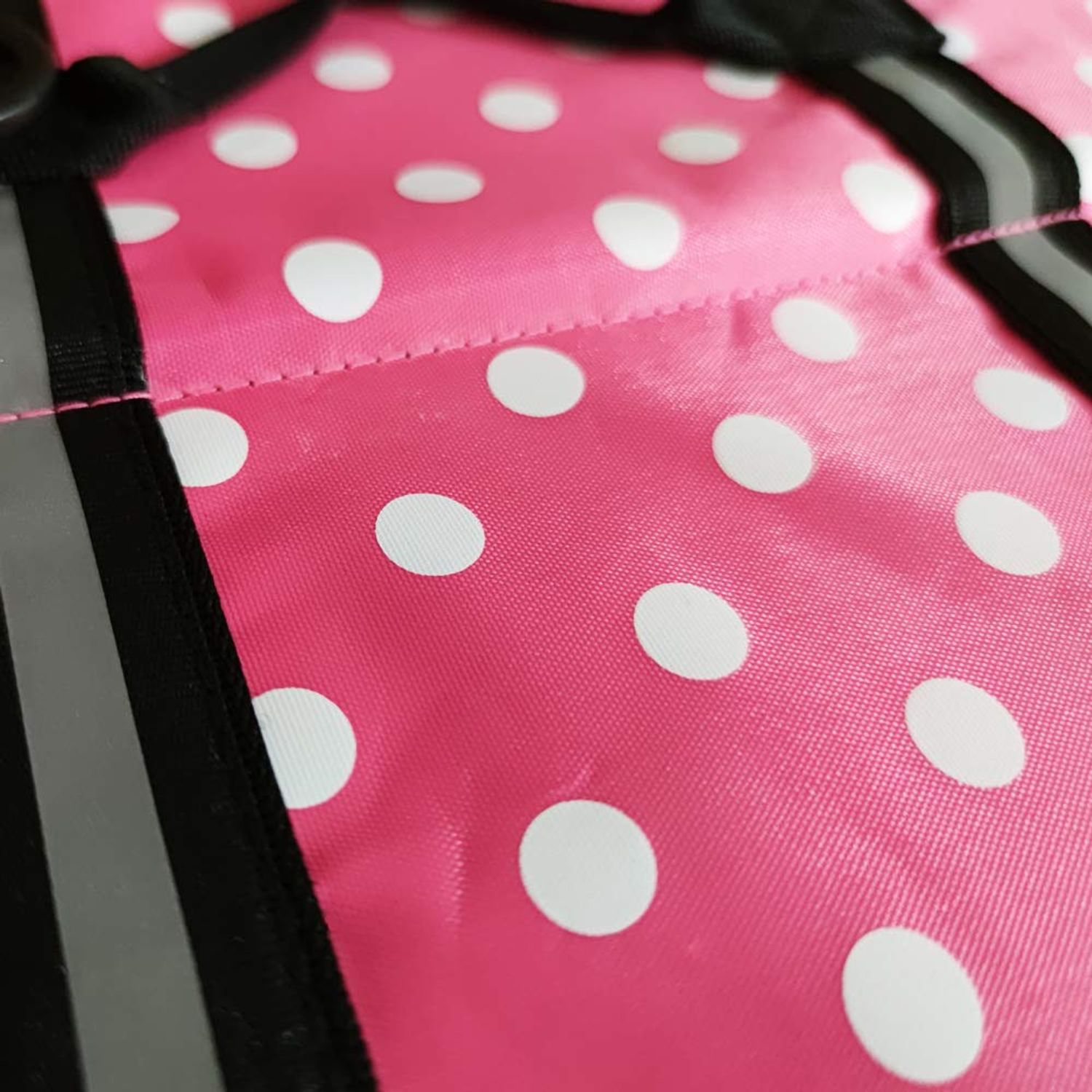 Dog Life Jacket Easy-Fit Adjustable Belt Pet Saver Swimming Safety Swimsuit Preserver with Reflective Stripes for Doggie (M, speckle and Pink)