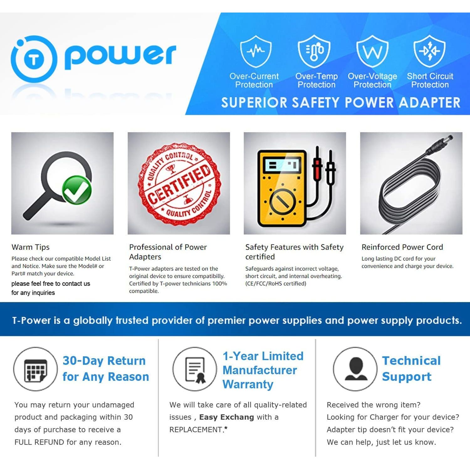 T POWER 5V Charger for Ymiko YM-AF001 YMAF001 Automatic Cat Feeder Cats Food Dispenser Voice Recorder Timed Small Pet Feeder Programmable Timer PHIHONG PSM11R-050 Ac Dc Adapter Power Supply Cord