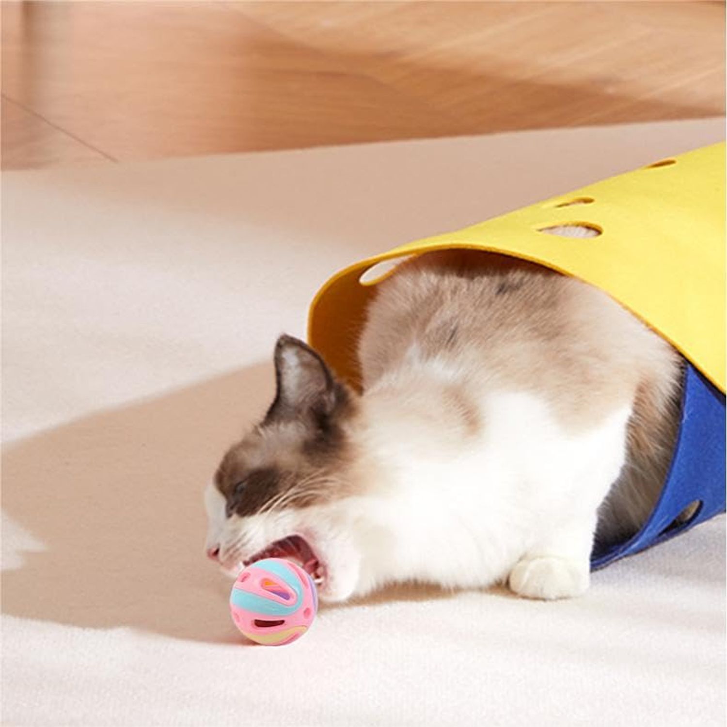LIVE4COOL 9 Pcs Cat Toys Bell Balls Self-Help Boredom Sounding Bells Tease Cat Nibbling Balls Rattle Toy Balls