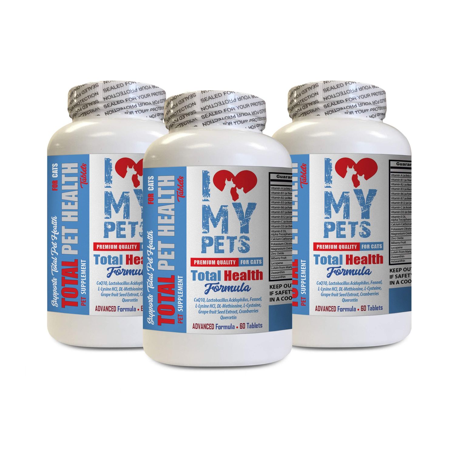 I LOVE MY PETS LLC cat Urinary Health - Total PET Health for Cats - Chews - cat Vitamin d - 3 Bottles (180 Treats)