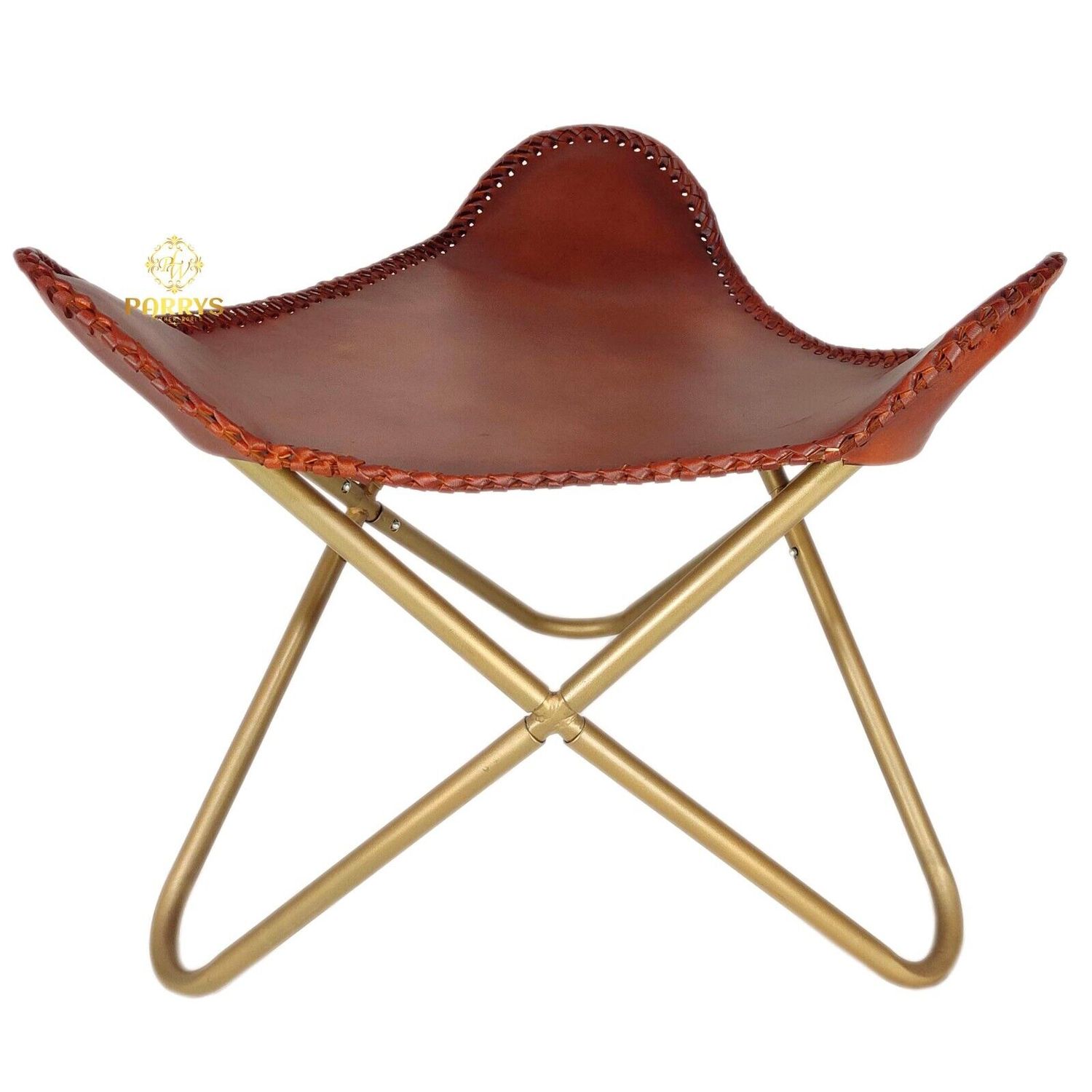 Home & Office Relaxing Leather Butterfly Chair With Ottoman (Footstool)