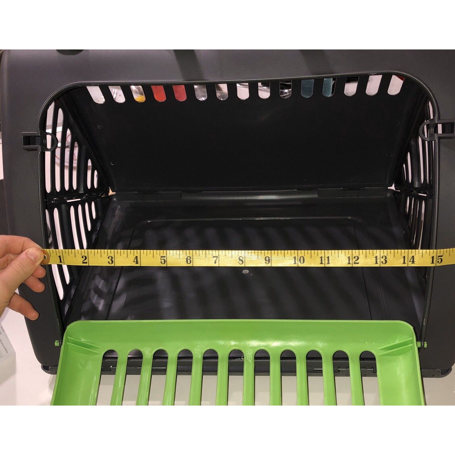 Collapsible Pet Carrier Cat Kitten Puppy Travel Carrier Plastic Crate 17"x 14"